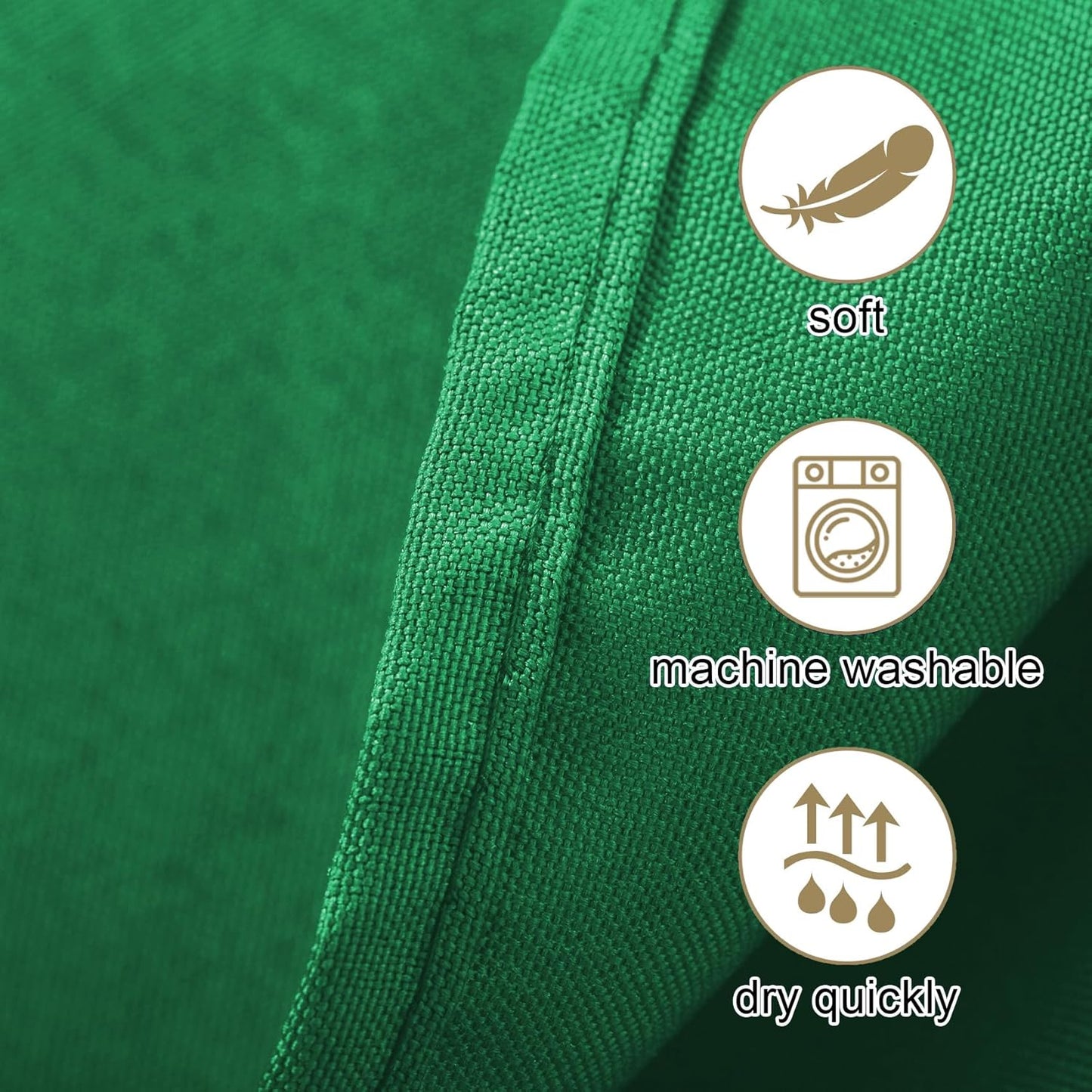 Ascoza 2pack 90x156 Inch Emerald Rectangular Tablecloth 8 Feet Table Cloth in Polyester Fabric for Wedding/Banquet/Restaurant/Parties