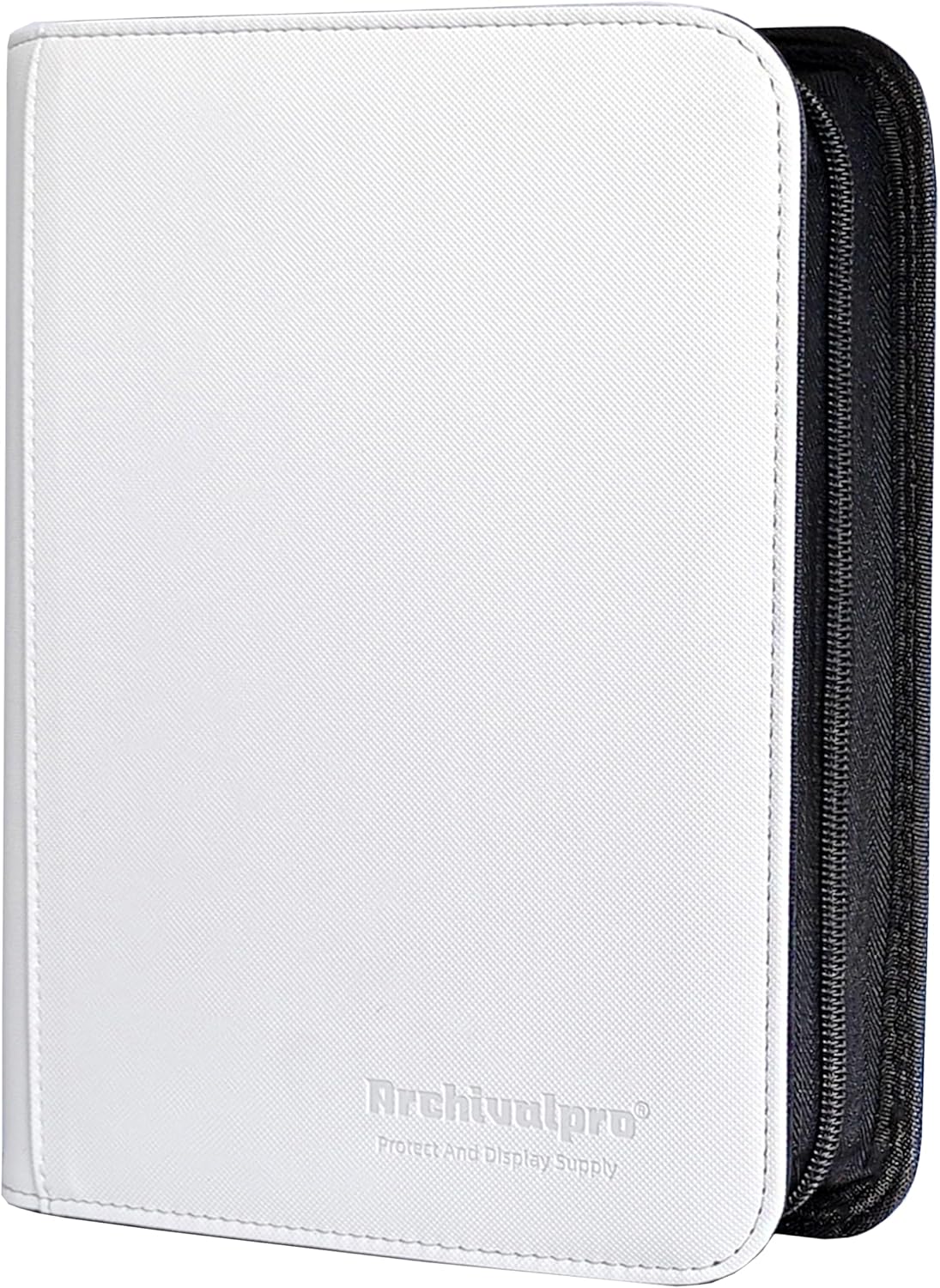 4 Pockets Premium Card Binder 160 Cards Trading Card Binders No Ring Card Storage Display Album(4 Pocket 160 Card Slot,White)