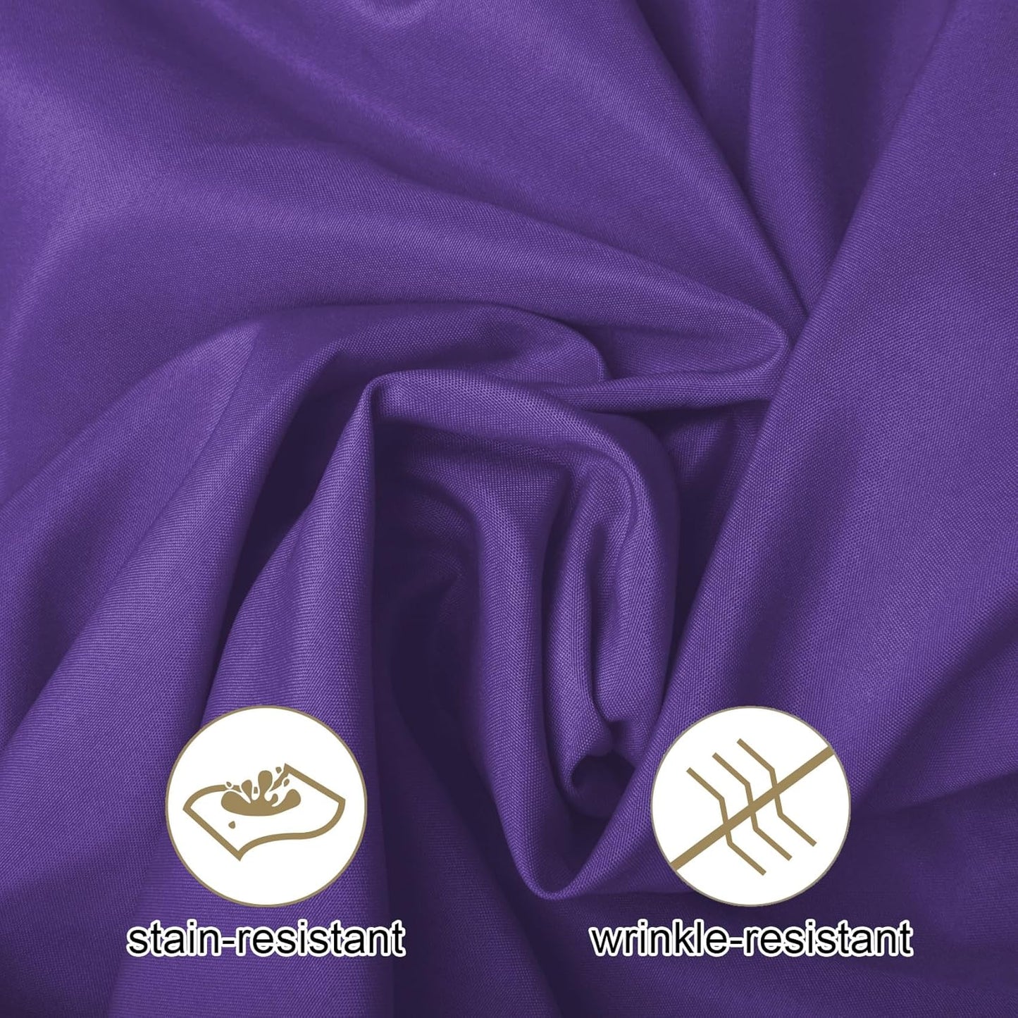 Ascoza 2pack 90 Inch Purple Round Tablecloth in Washable Polyester Fabric for Wedding/Banquet/Restaurant/Parties