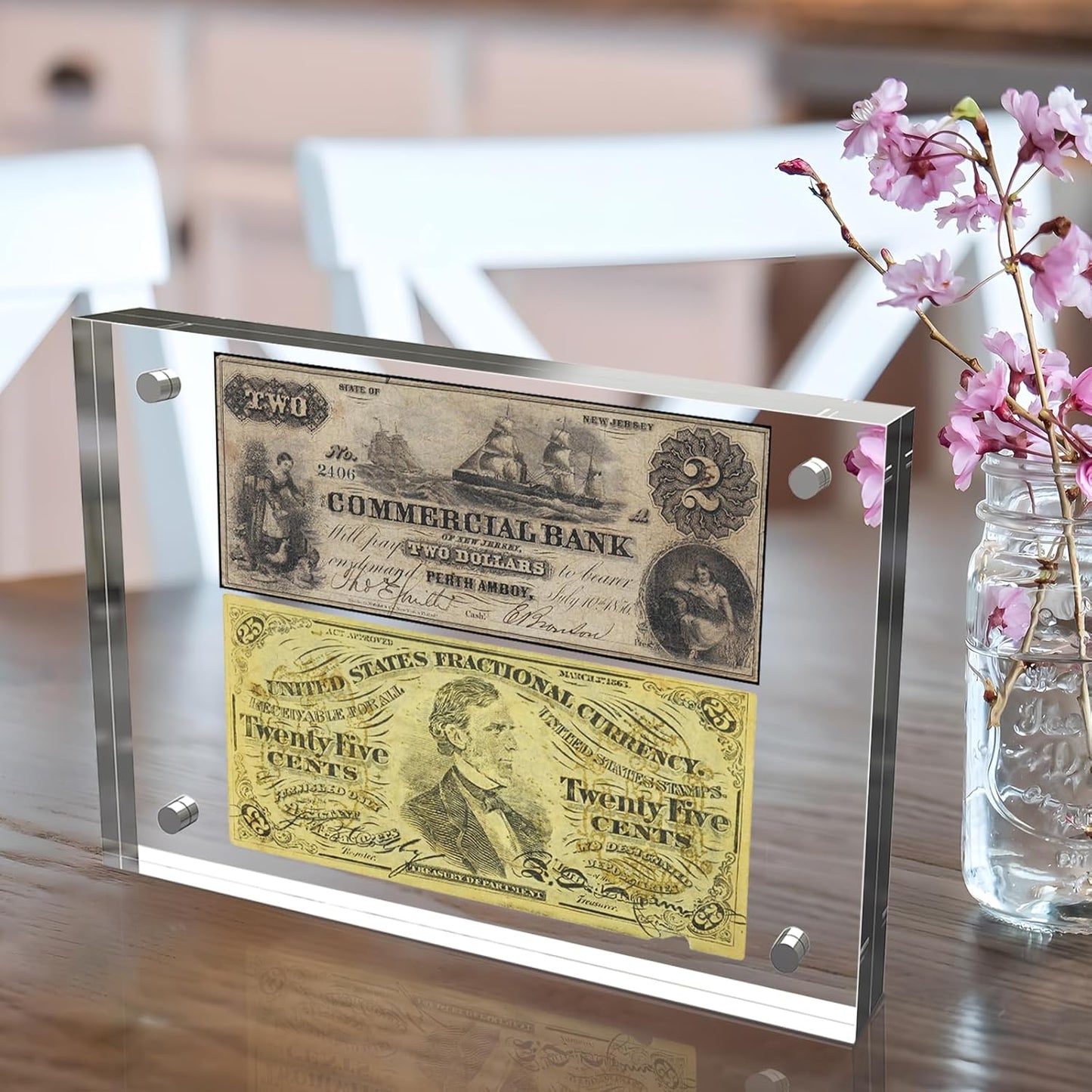 8x10 Inches Acrylic Picture Frames 1 Pack, Double Sided Magnetic Photo Frames,Free Standing on Desk or Table Clear Picture Frames