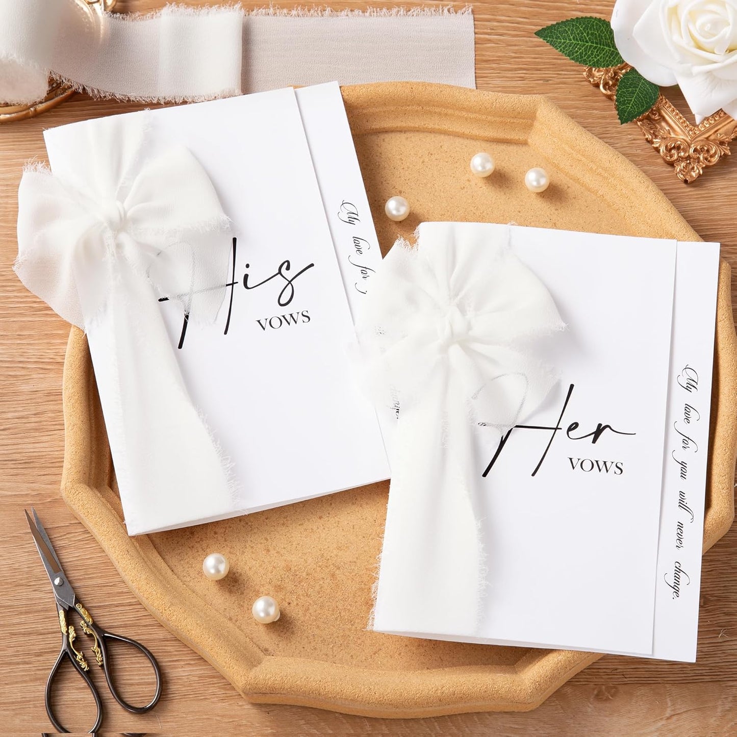 DORIS HOME Ivory Chiffon Ribbon for Flower Bouquet, 2" x21Yd Fabric Ribbon for Gift Wrapping, Handmade Frayed Ribbon for Wedding/Christmas Decorations