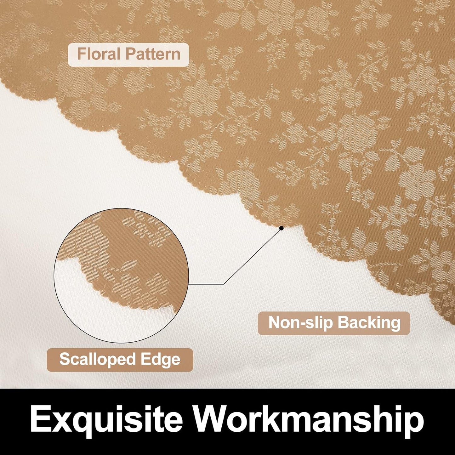 Smiry Rectangle Table Cloth, Waterproof Heavy Duty Vinyl Tablecloths, Wipeable Washable Table Cover for Kitchen and Dining Room (Brown, 60" X 102")