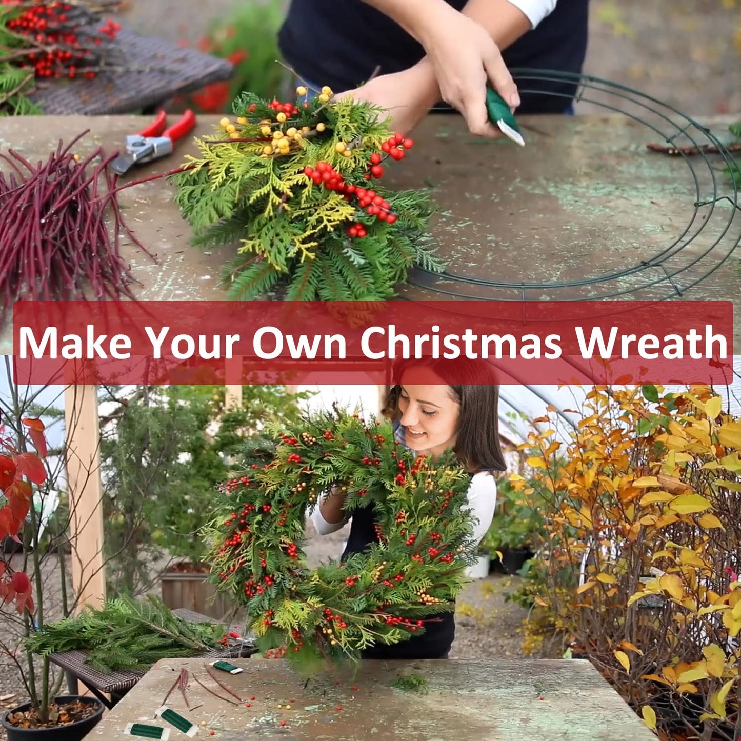 Green Floral Wire 3 Pack 117 Yards 22 Gauge Flexible Paddle Wire for Crafts Christmas Wreaths Tree,Garland and Floral Arrangements