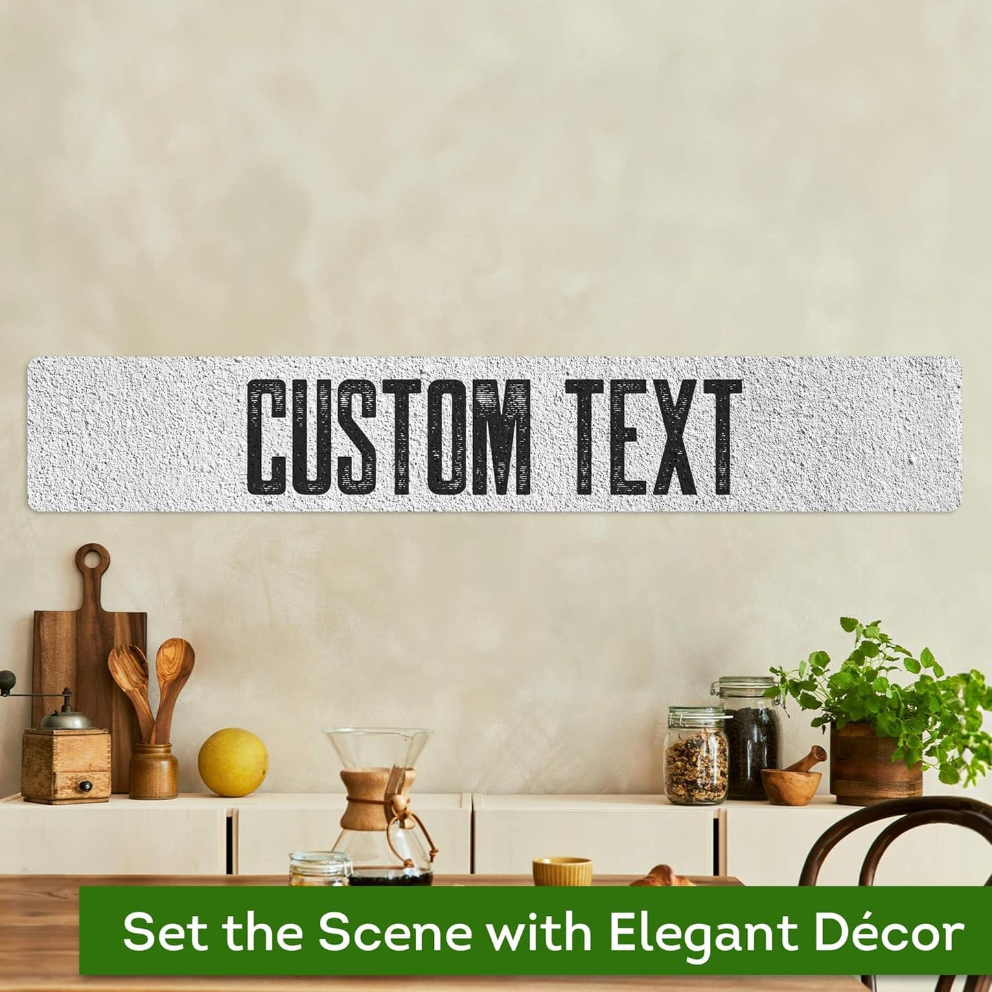 Custom Sign, Custom Street Sign, 11 Font Colors, 13 Font Styles, 4 Hole Options, 22 Sizes, 6x36 Inches, Rust Free DiBound, Fade Resistant, Made in USA by My Sign Center (Concrete)