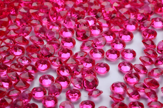 5000 pcs/Pack Wedding Table Scatter Confetti Crystals Acrylic Diamonds 6 mm Rhinestones for Wedding, Bridal Shower, Vase Beads Decorations (6mm, Rose red)