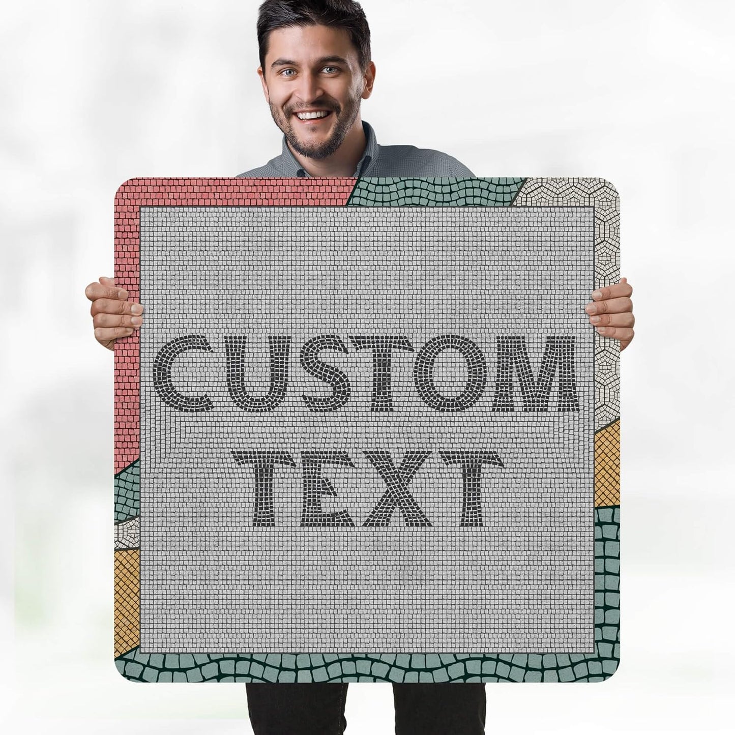 Custom Sign, Custom Street Sign, 11 Font Colors, 13 Font Styles, 4 Hole Options, 22 Sizes, 30x30 Inches, Rust Free DiBound, Fade Resistant, Made in USA by My Sign Center (Fauxsaic 2)