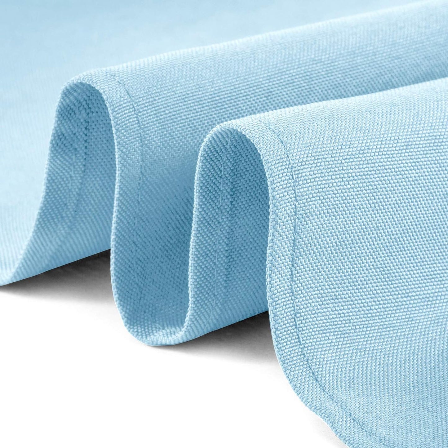 Lann's Linens - 10 Premium 90" Round Tablecloths for Wedding/Banquet/Restaurant - Polyester Fabric Table Cloths - Baby Blue