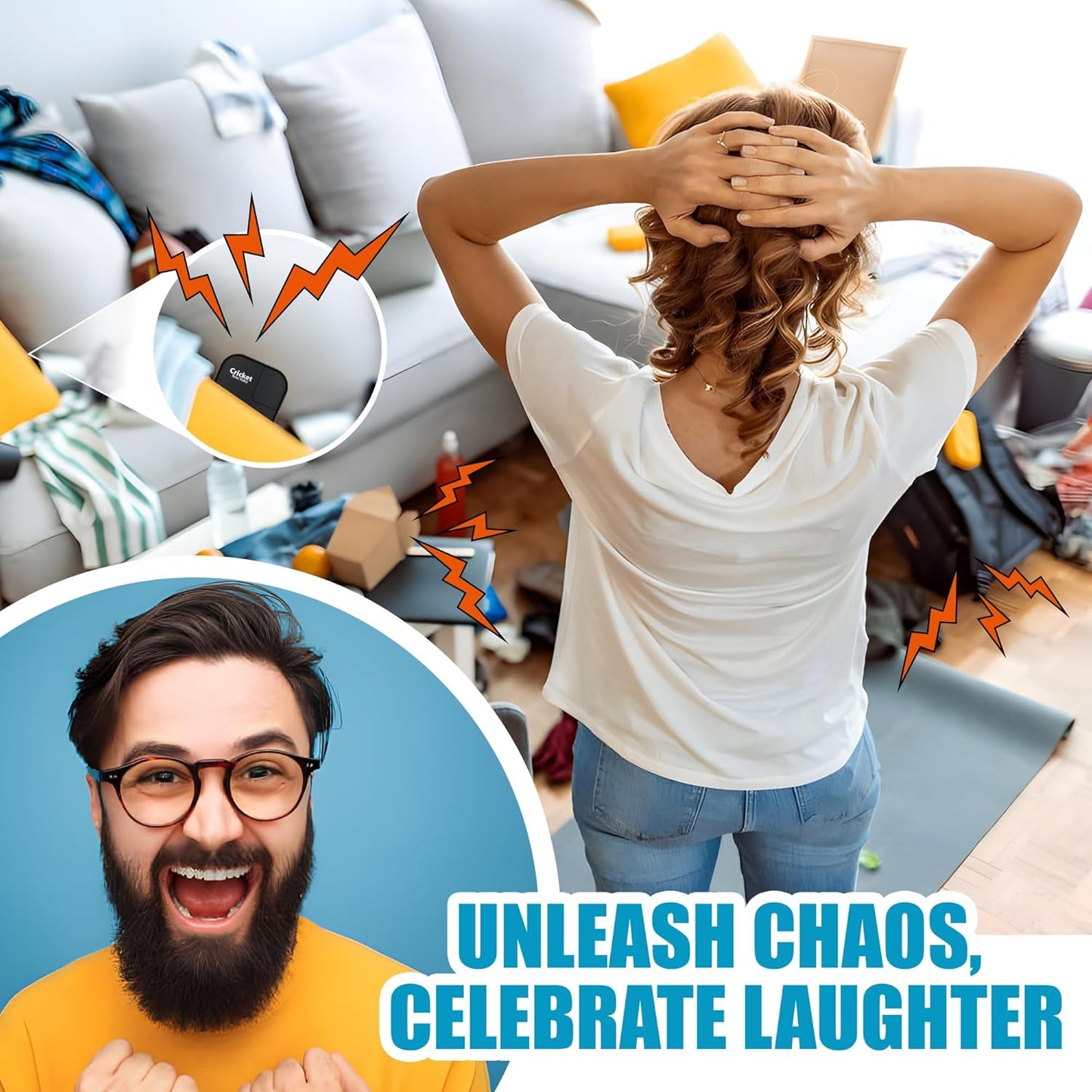 Cricket Noise Maker Prank with Remote Control,Hidden Prank Noise Maker for Adults,Gag Gifts for Adults,Prank Stuff,Suitable for Party, Office, Home, School, Car