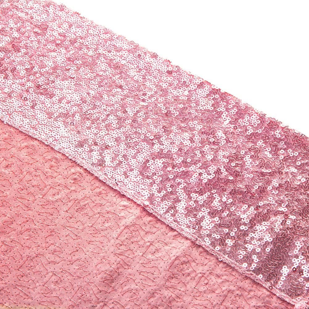 Poise3EHome 6Ft x 8Ft Fuchsia Pink Sequin Backdrop, Glitter Thick Satin Sequin Background Drapes, Sequence Backdrop for Wedding Party Holiday Festival Decor