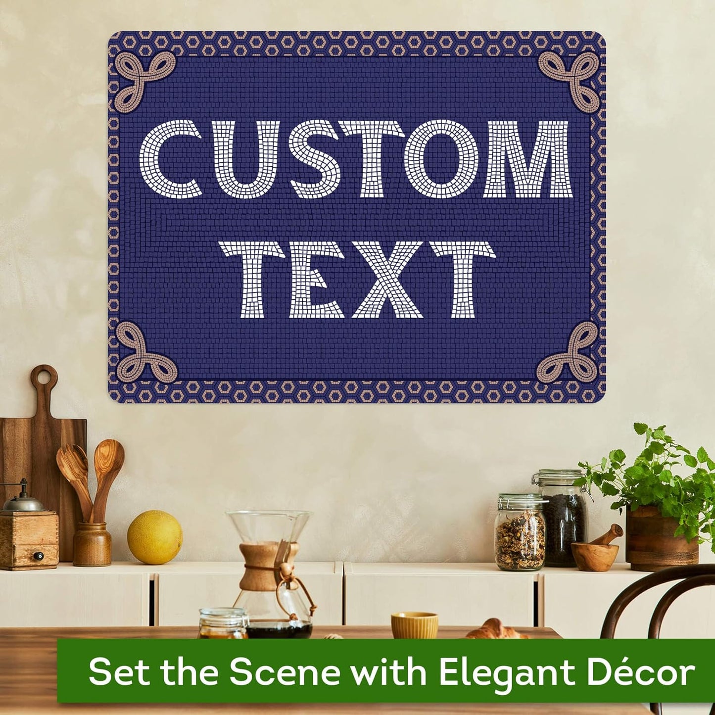 Custom Sign, Custom Street Sign, 11 Font Colors, 13 Font Styles, 4 Hole Options, 22 Sizes, 18x24 Inches, Rust Free DiBound, Fade Resistant, Made in USA by My Sign Center (Fauxsaic 1)