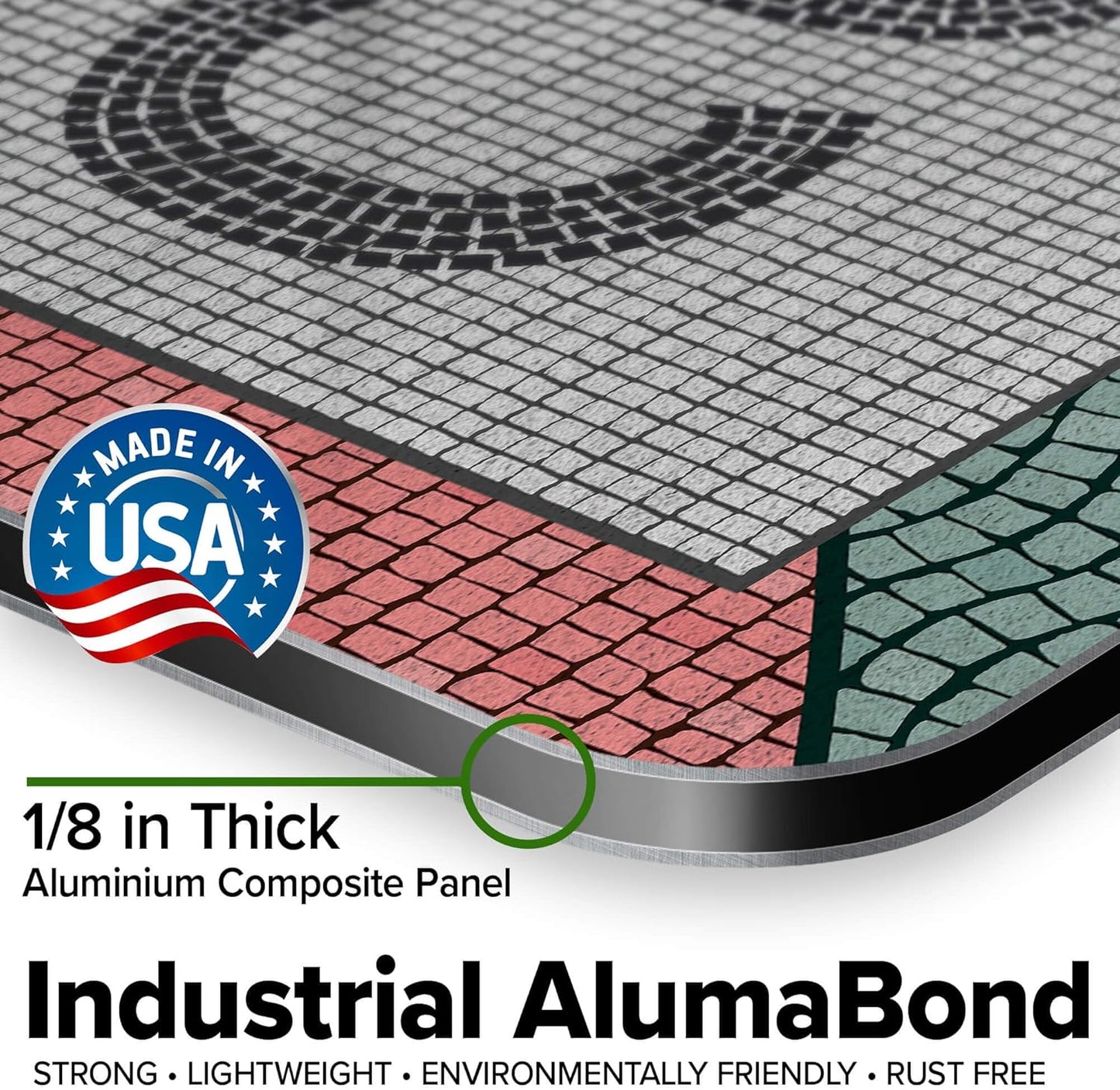 Custom Sign, Custom Street Sign, 11 Font Colors, 13 Font Styles, 4 Hole Options, 22 Sizes, 12x48 Inches, Rust Free DiBound, Fade Resistant, Made in USA by My Sign Center (Fauxsaic 2)