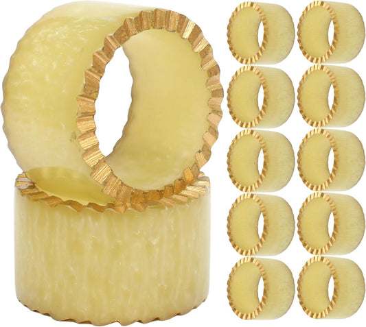 Epoxy Resin Napkin Rings Set of 12 - Handmade Dining Napkin Holder Classic, Everyday, Thanksgiving, Holiday, Christmas, Festive, Party, Gift, Farmhouse Décor (Green) - CLEENTABLE