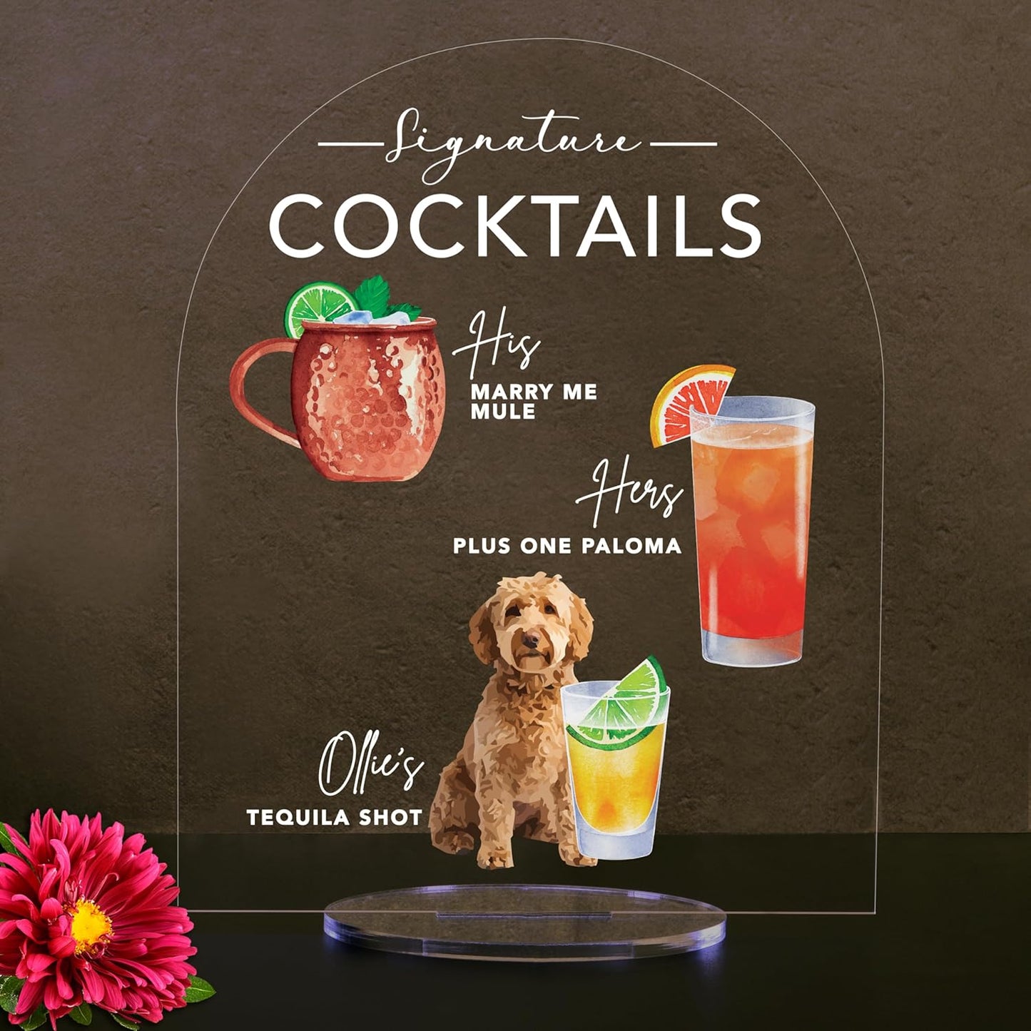 Pet Signature Drink Wedding Signs