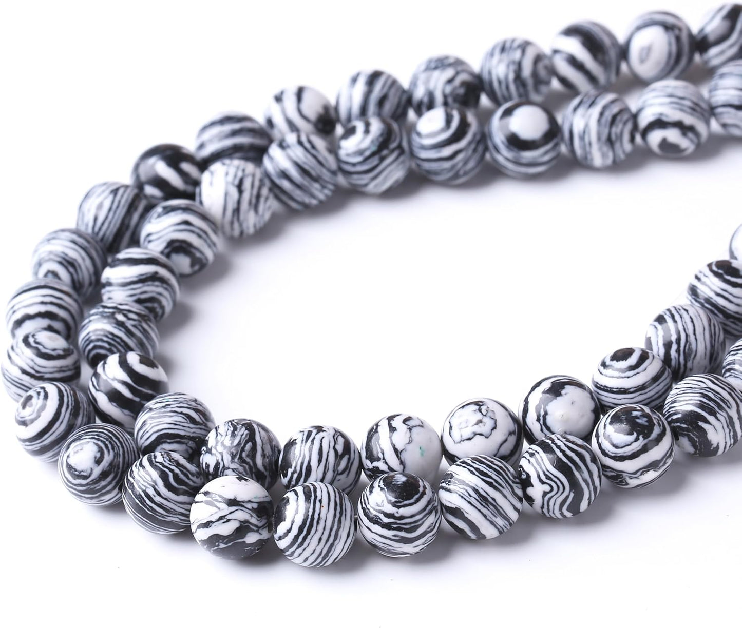 Black Peacock Turquoise Stone Beads Gemstone Round Crystal Energy Jade Beads Stone Beads for Jewelry Making DIY Bracelet Necklace Jewelry Making 1 Strand 15.5inch 35PCS 10MM