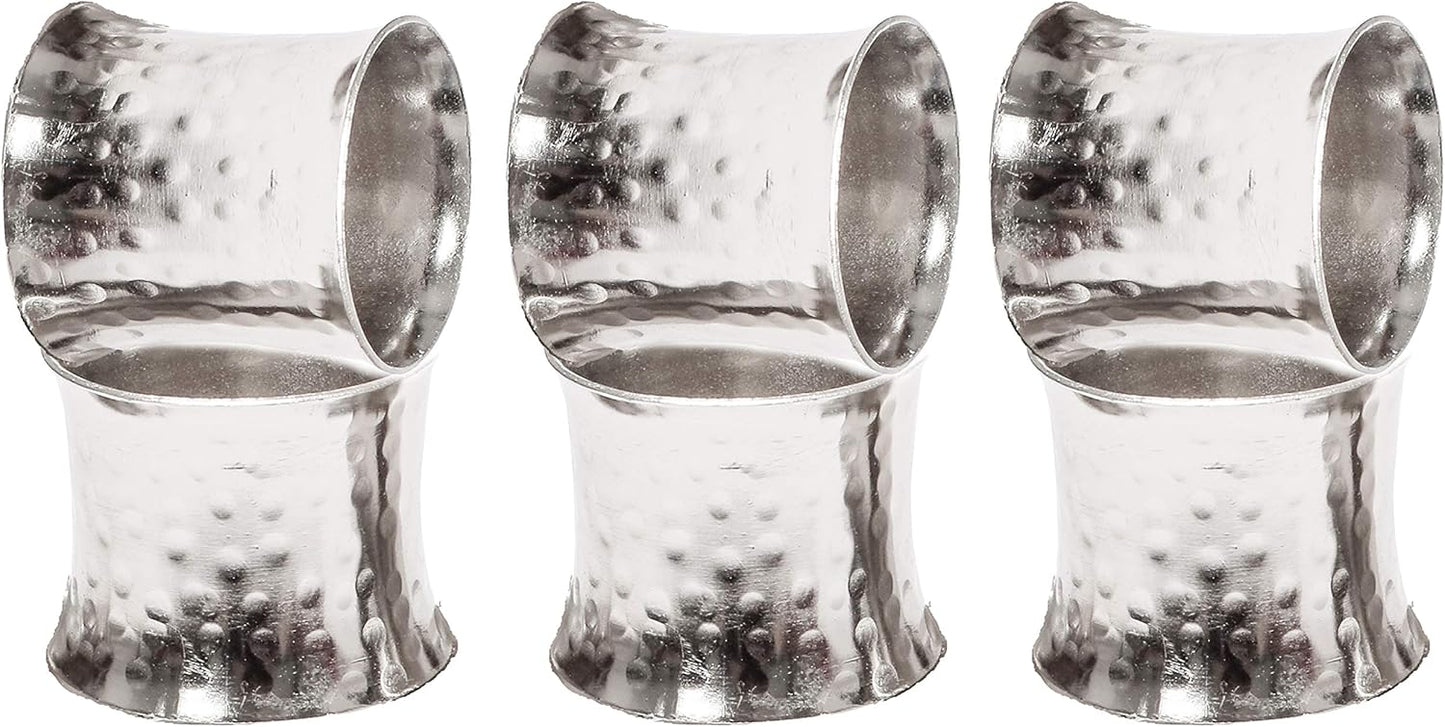 Silver Napkin Rings-12 PCS Heavy Duty Metal Spiral Napkin Rings, Handcrafted Napkin Holders Buckles for Family Dinner, Wedding, Party,Table Decorations - CLEENTABLE