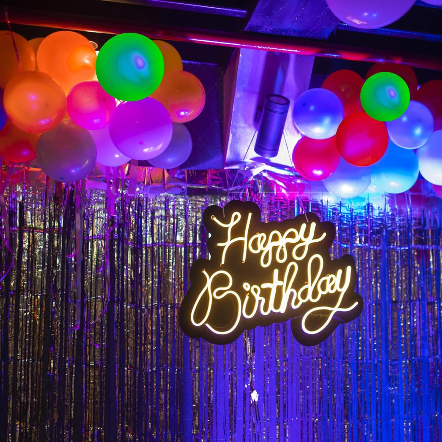 100 Pcs UV Neon Balloons, Blacklight Reactive Fluorescent Balloons 80s Theme Party Decorations Glow in the Dark for Birthday, Wedding, Neon Party, Glow Party Decorations Supplies