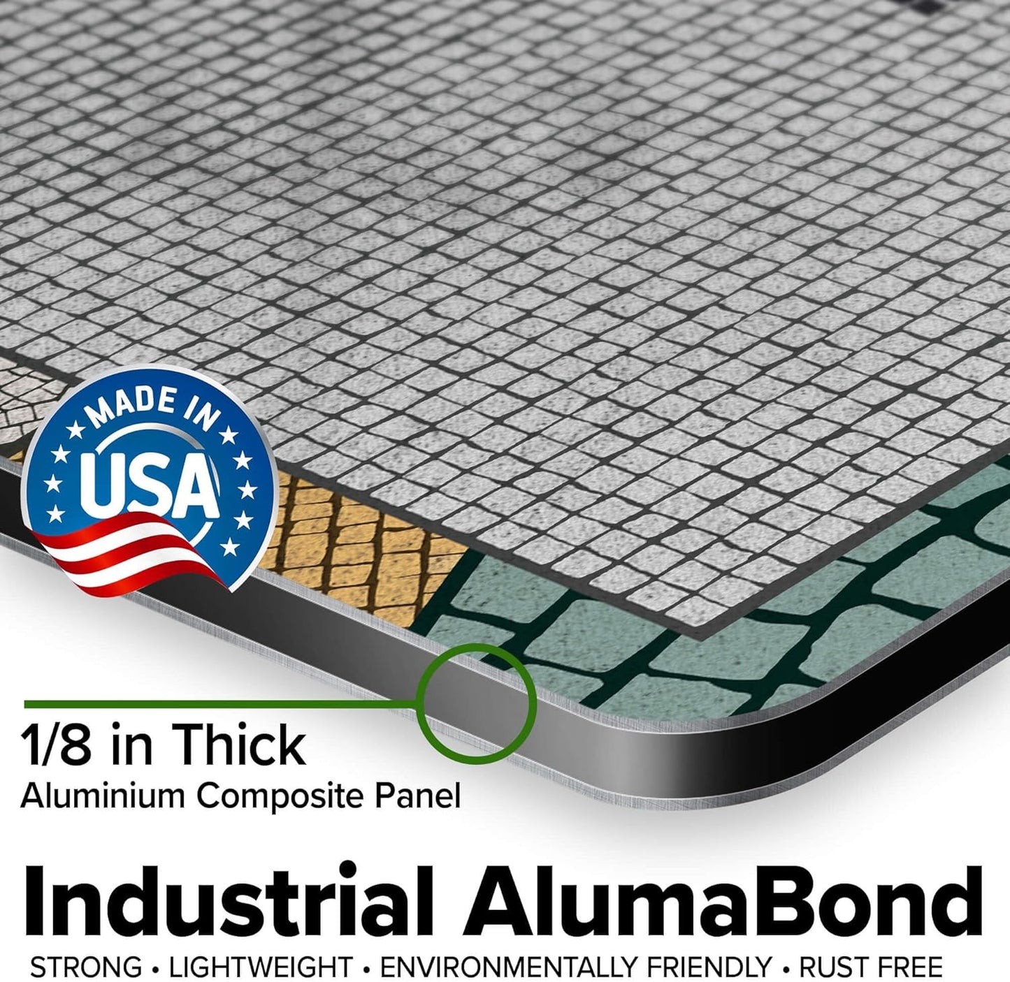 Custom Sign, Custom Street Sign, 11 Font Colors, 13 Font Styles, 4 Hole Options, 22 Sizes, 18x24 Inches, Rust Free DiBound, Fade Resistant, Made in USA by My Sign Center (Fauxsaic 2)