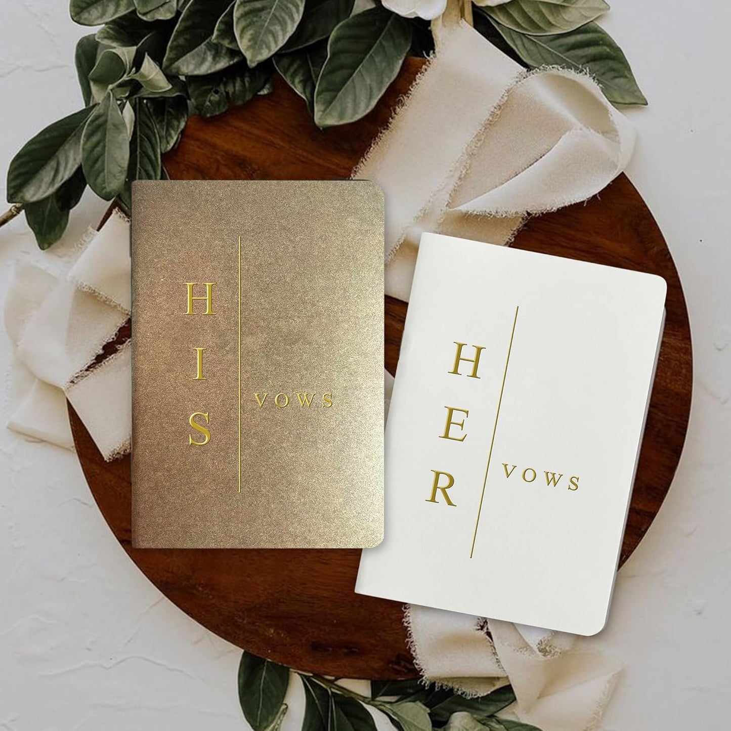 Vow Books His and Hers Wedding Vow Books Bride and Groom Vow Books Wedding Essentials Wedding Accessories(TR-HH-Terracotta)