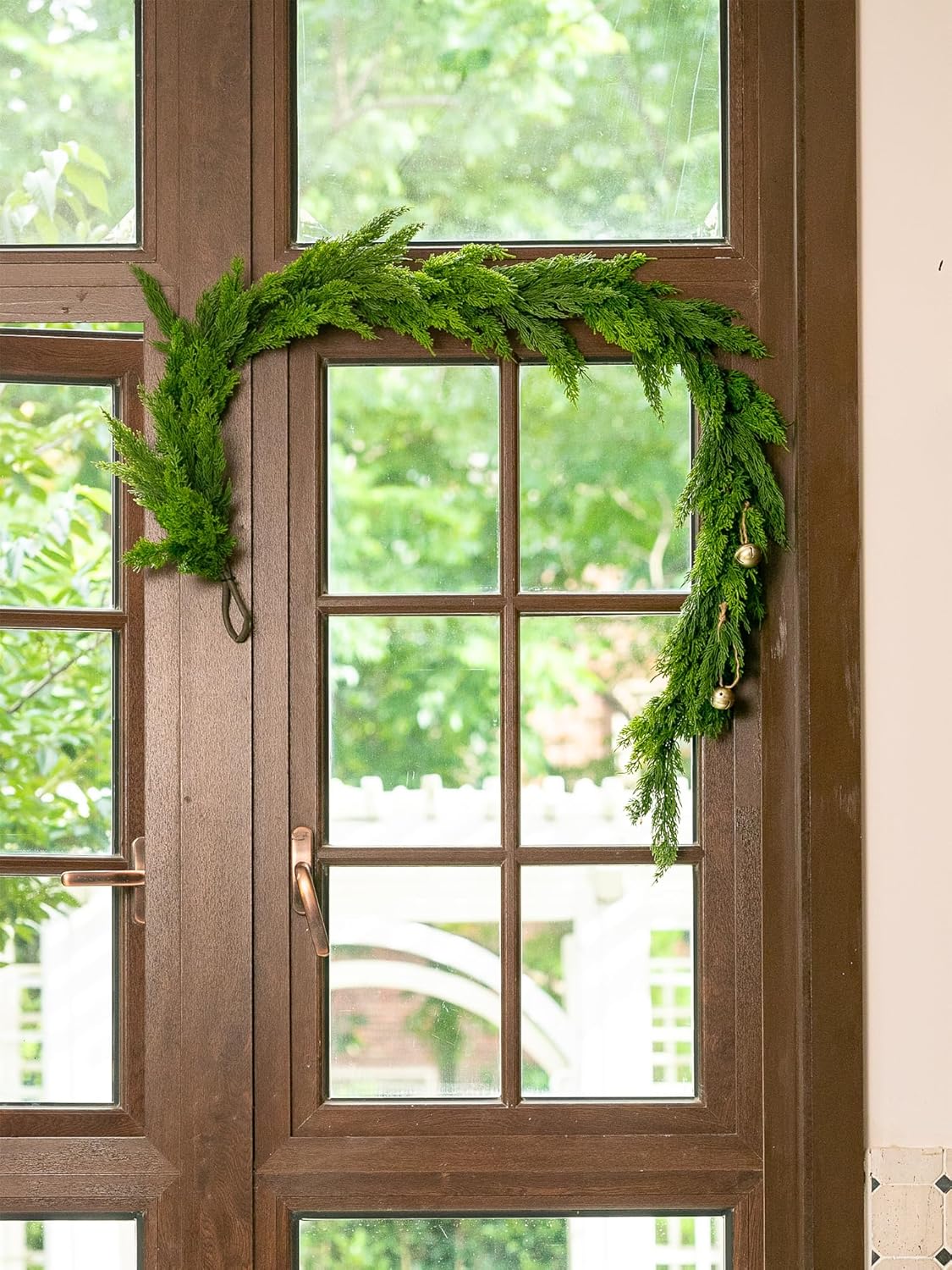 6FT Christmas Garland Cypress Garland Artificial Pine Garland Realistic for Mantle Stairs Table Wall Front Door Indoor Outdoor Christmas Xmas Decor Home Party Decorations