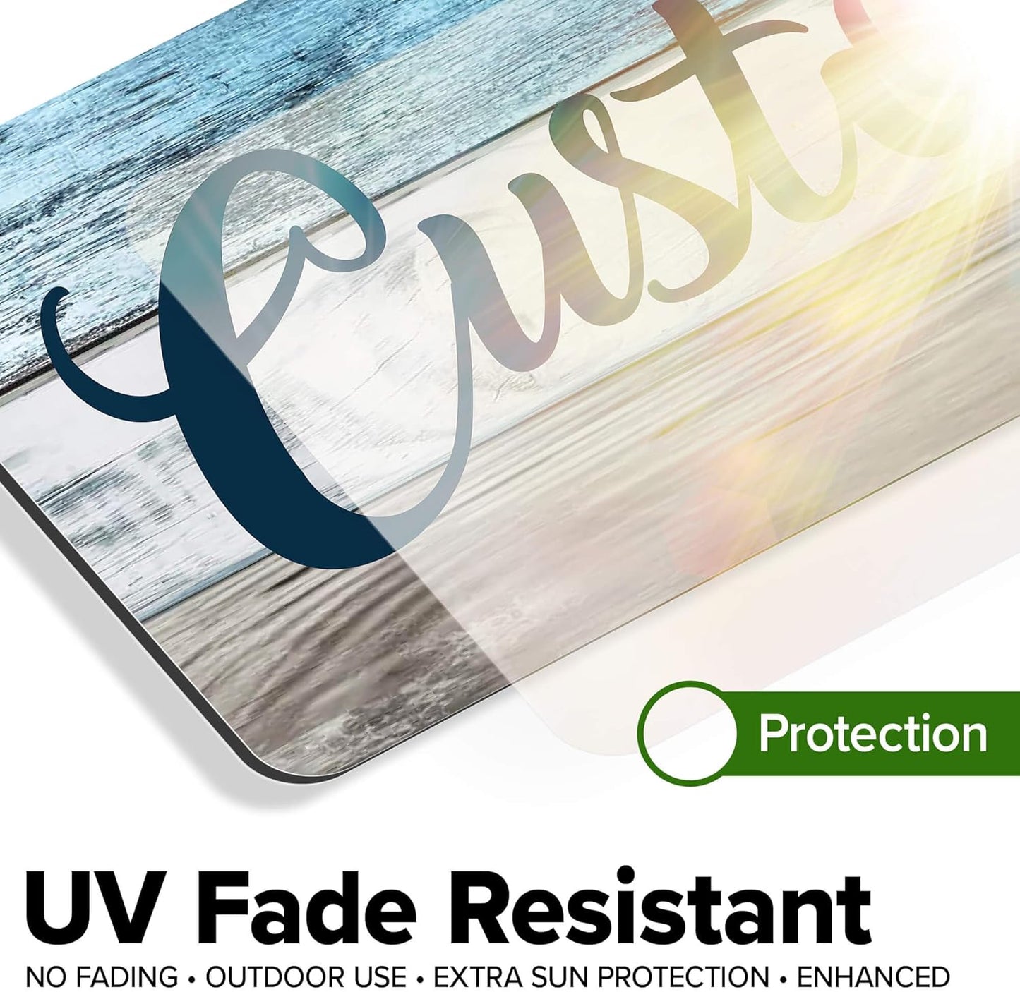 Custom Sign, Custom Street Sign, 11 Font Colors, 13 Font Styles, 4 Hole Options, 22 Sizes, 6x18 Inches, Rust Free DiBound, Fade Resistant, Made in USA by My Sign Center (Coastal)