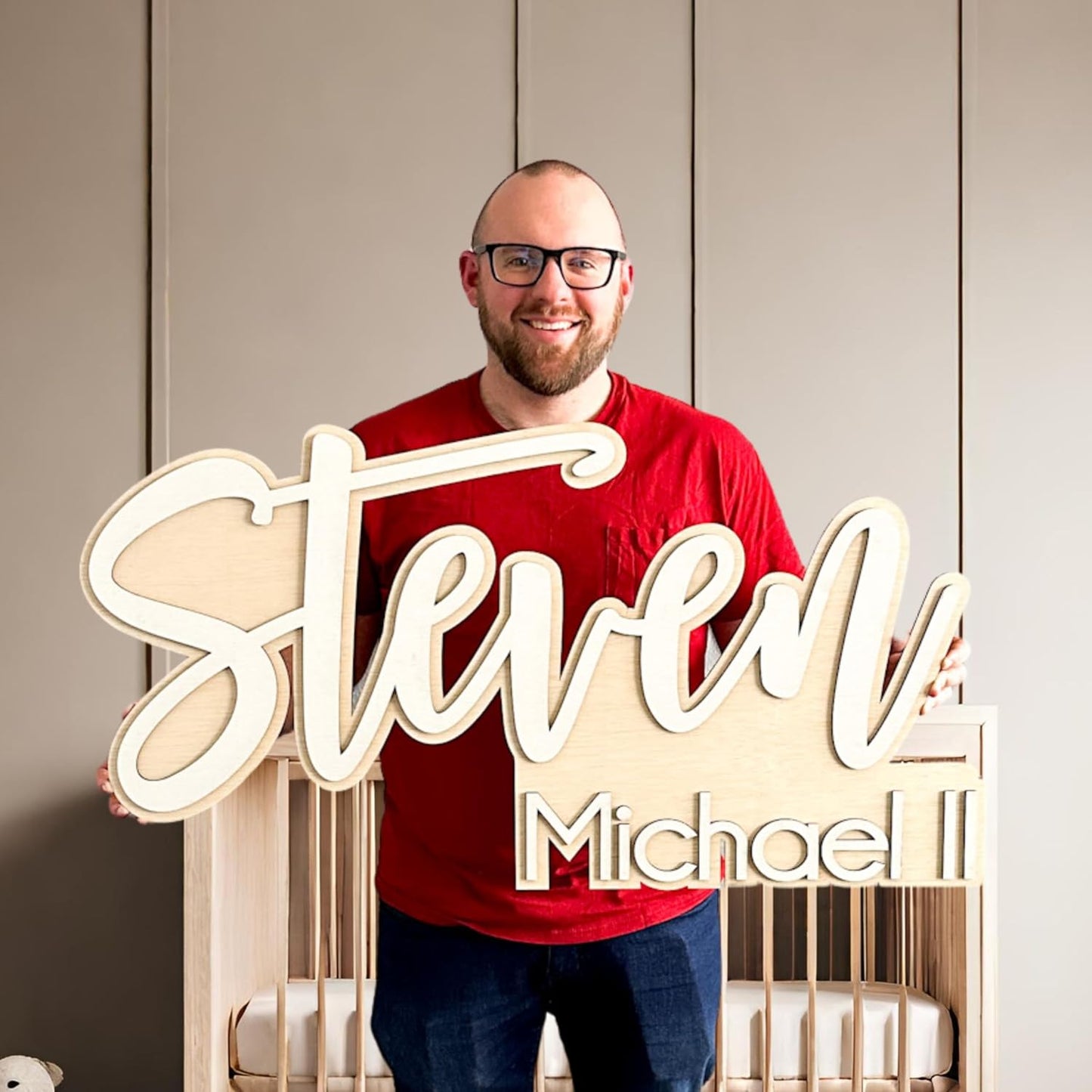 Baby Name Sign - Custom Wood Name Sign - Baby Name Signs for Nursery - Family Name Sign - Name Signs For Kids Room - Personalized Wood Nursery Decor - Wood Name Cutout