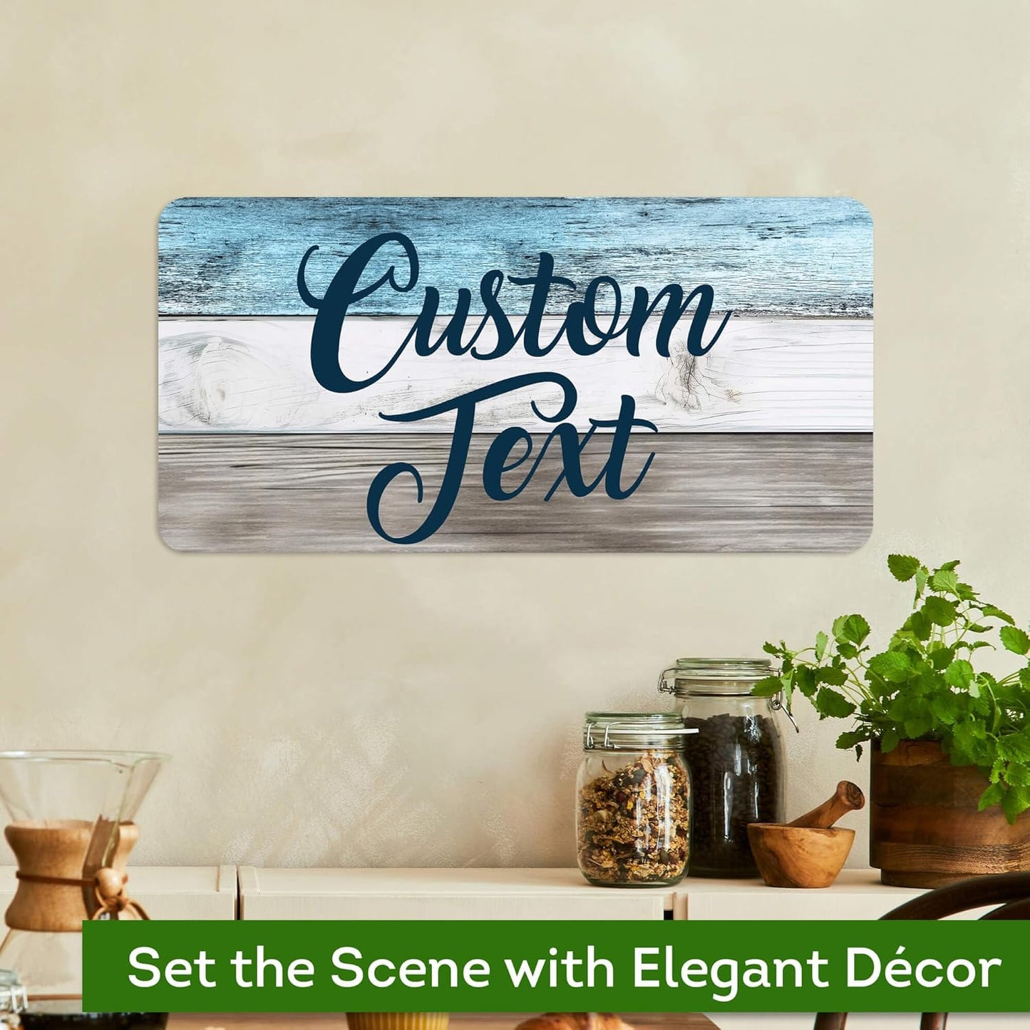 Custom Sign, Custom Street Sign, 11 Font Colors, 13 Font Styles, 4 Hole Options, 22 Sizes, 9x18 Inches, Rust Free DiBound, Fade Resistant, Made in USA by My Sign Center (Coastal)