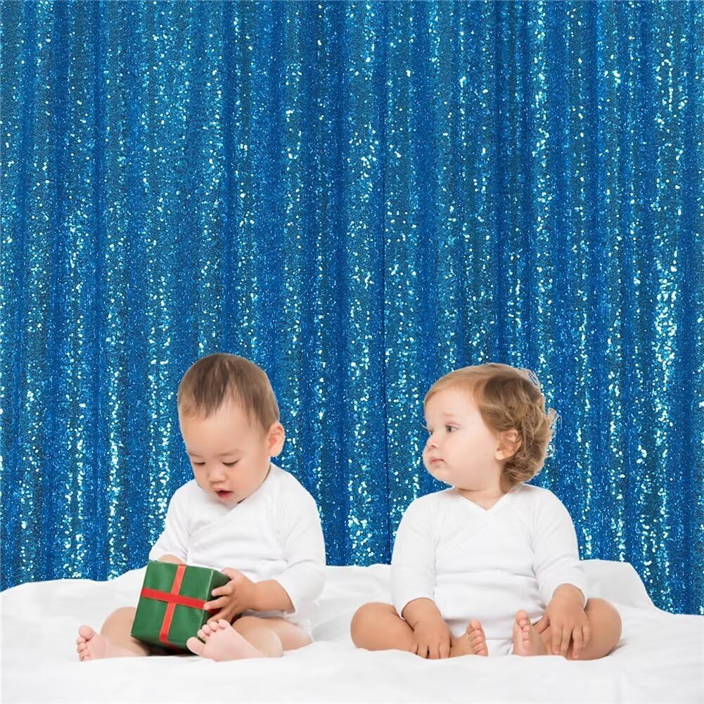 Eternal Beauty Turquoise Sequin Backdrop, 20x10 Ft Glitter Background Curtains for Shimmer Photography Party Wedding Birthday Back Drop Decor