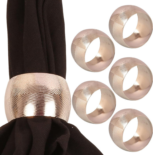 Brass Base Handcrafted Beautiful Attractive Look Large Size Party Dining Table Napkin Holders in Silver Tone. (Set of 6).