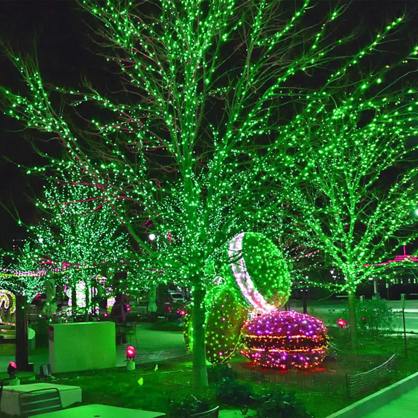 300 LED St Patricks Day Lights, 98.5FT Christmas String Lights with 8 Lighting Modes, Waterproof & Connectable Mini Lights, Plug in for Indoor Outdoor Holiday Xmas Party Bedroom Decorations (Green)