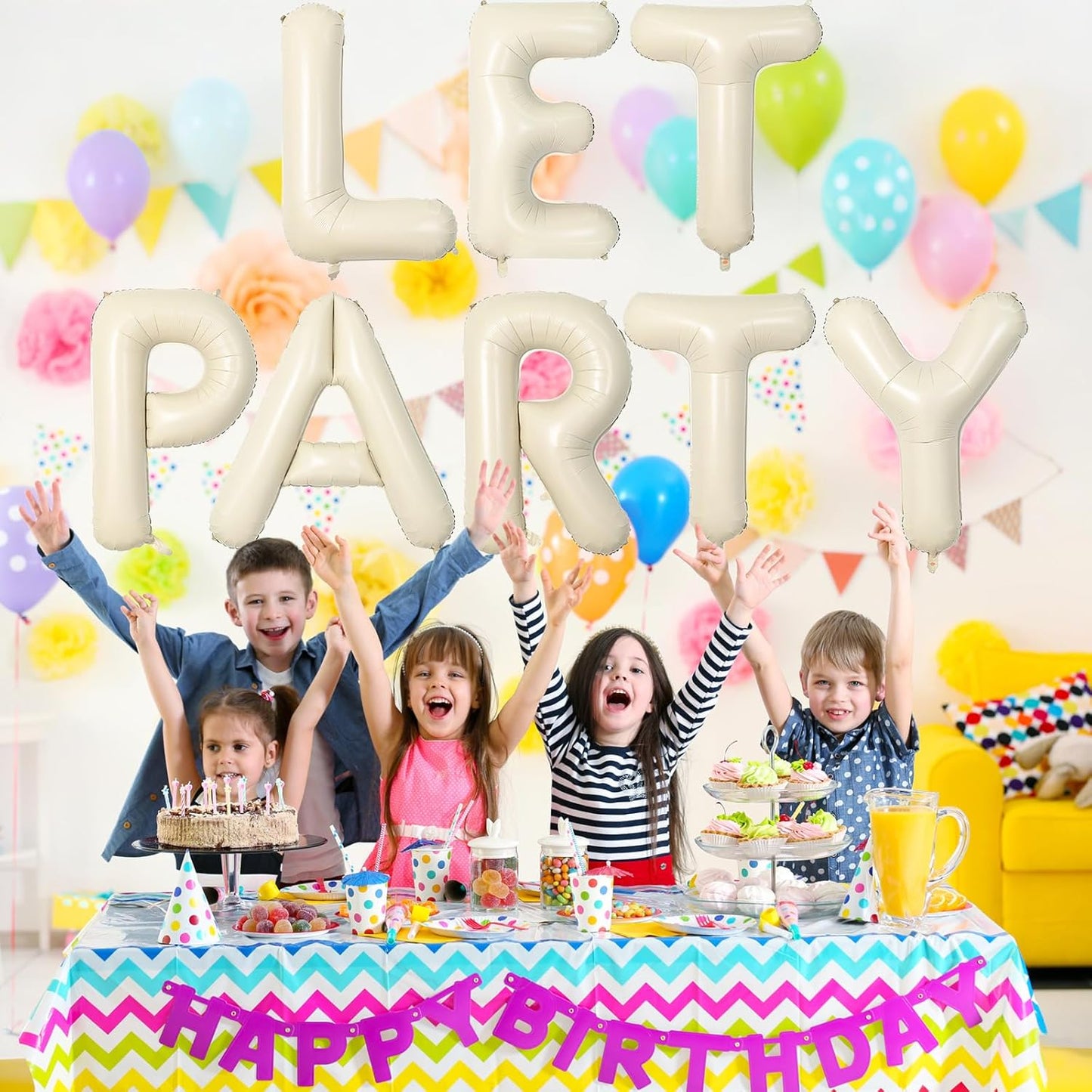 40 Inch Letter Balloons K, Big Custom A-Z Alphabet Foil Name Balloon Cream White, Self Inflating Beige Customize Helium Balloon Letters K for Women Girls Birthday Bride Baby Shower Party Decorations