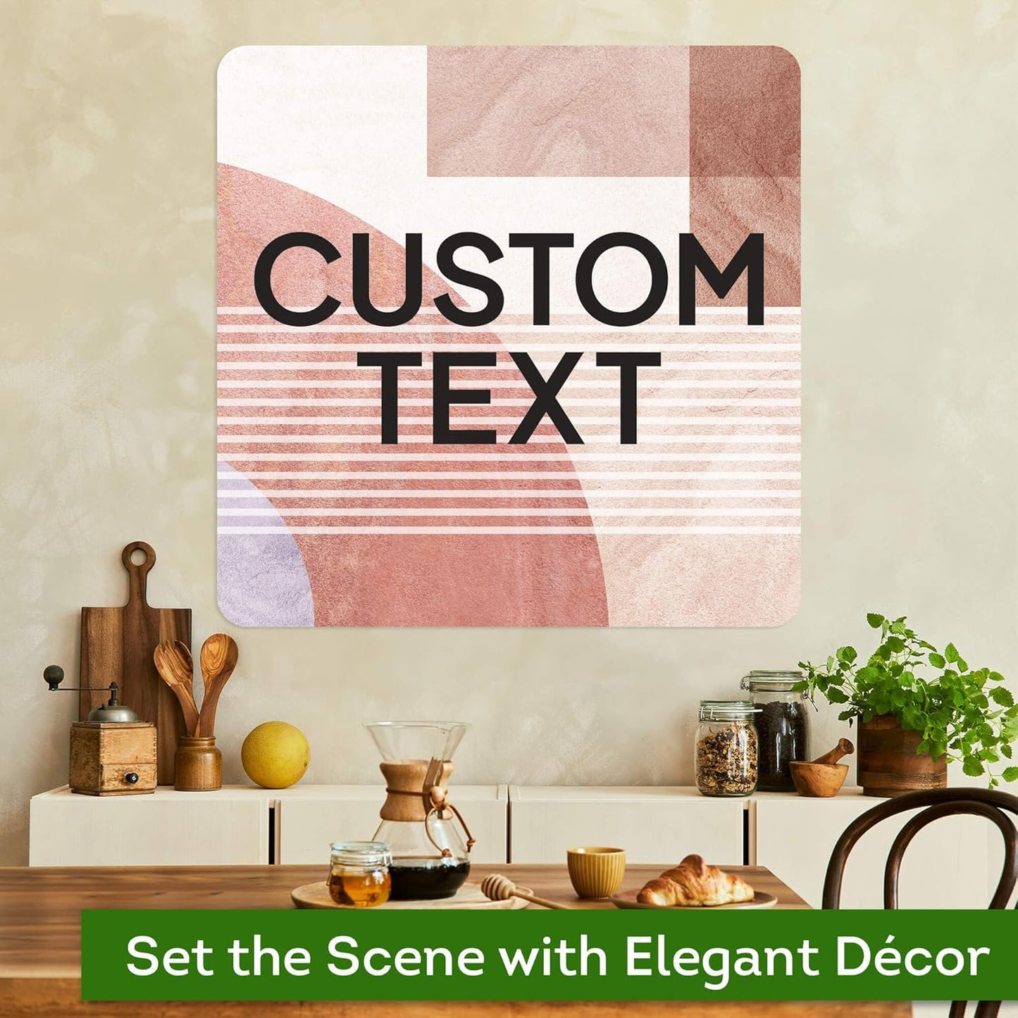 Custom Sign, Custom Street Sign, 11 Font Colors, 13 Font Styles, 4 Hole Options, 22 Sizes, 24x24 Inches, Rust Free DiBound, Fade Resistant, Made in USA by My Sign Center (Mid-Century Modern 1)