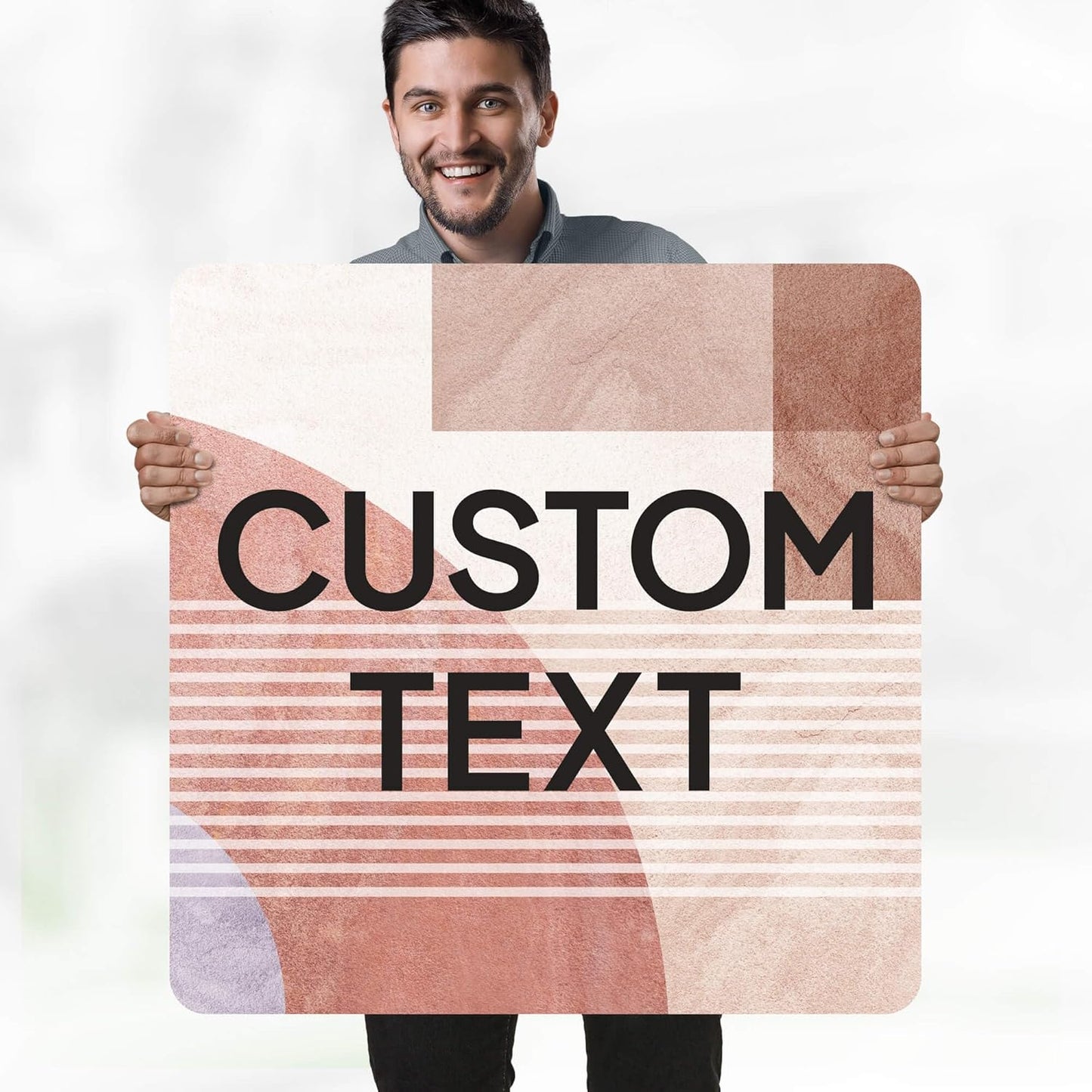 Custom Sign, Custom Street Sign, 11 Font Colors, 13 Font Styles, 4 Hole Options, 22 Sizes, 30x30 Inches, Rust Free DiBound, Fade Resistant, Made in USA by My Sign Center (Mid-Century Modern 1)