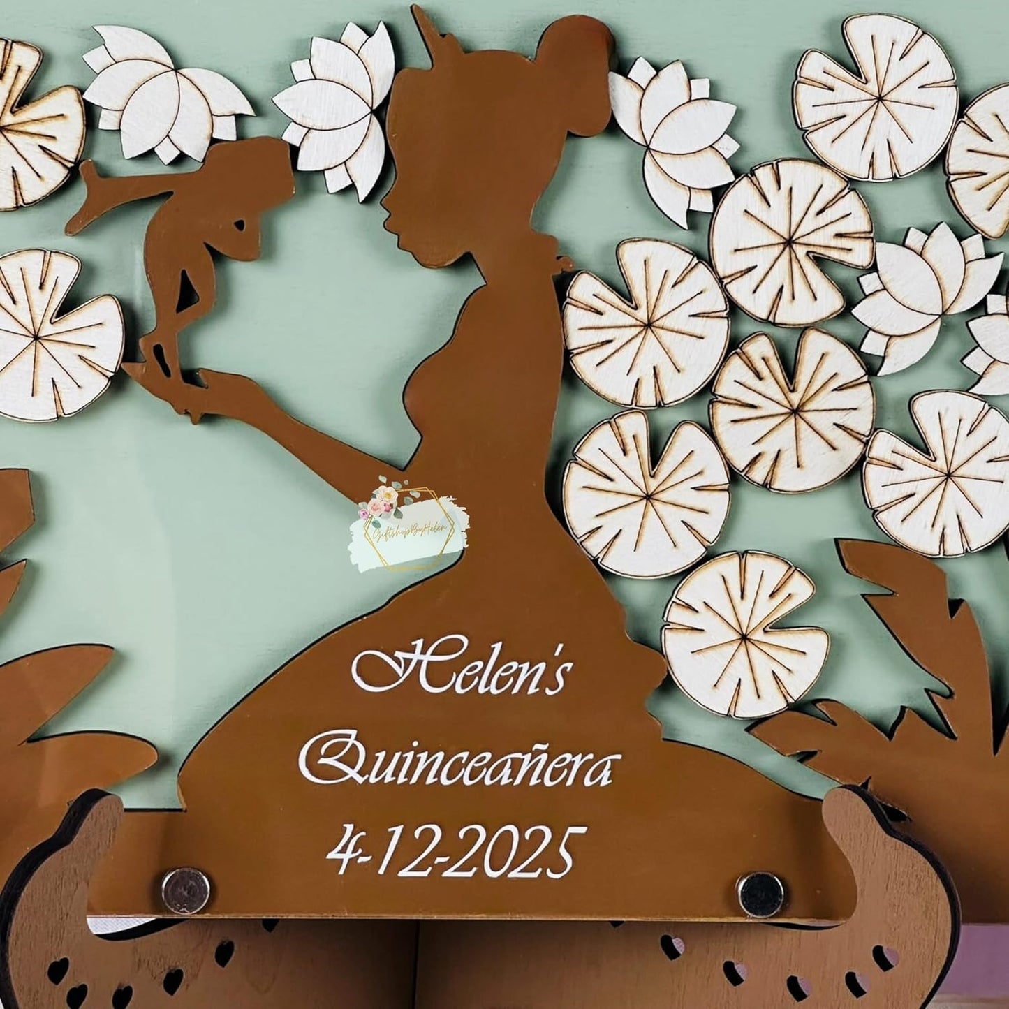 Fairytale Princess Theme Guest Book | Personalized Quinceañera Frog Prince Decor Guestbook | Fairytale Sweet 15 Keepsake & Wedding Alternative