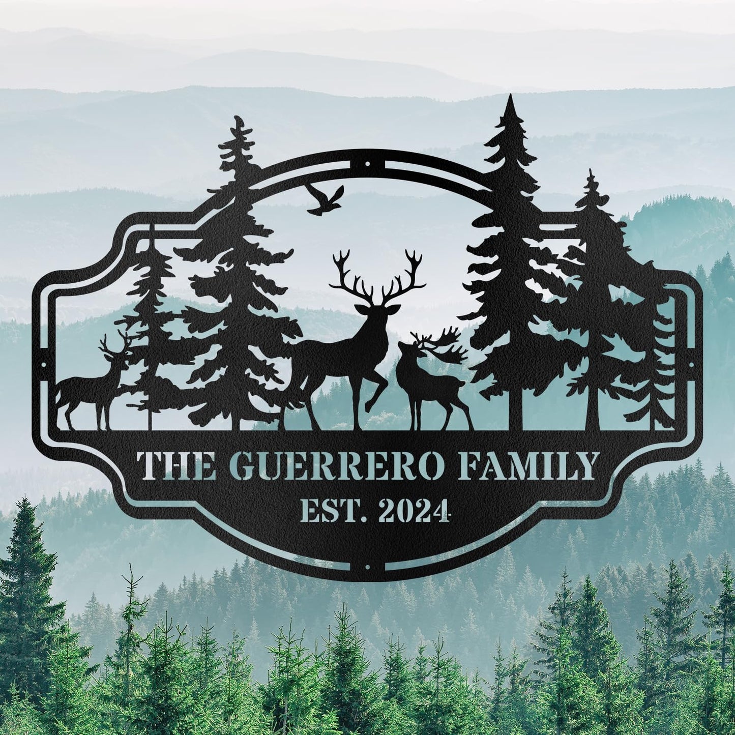 Custom Metal Signs Metal Name Sign Metal Wall Art Split Letter Monogram Wall Decor Metal Wall Art Last Name Sign Family Name Sign Personalized Wedding Gift Fire Pit Sign Outdoor Decor Cabin Sign