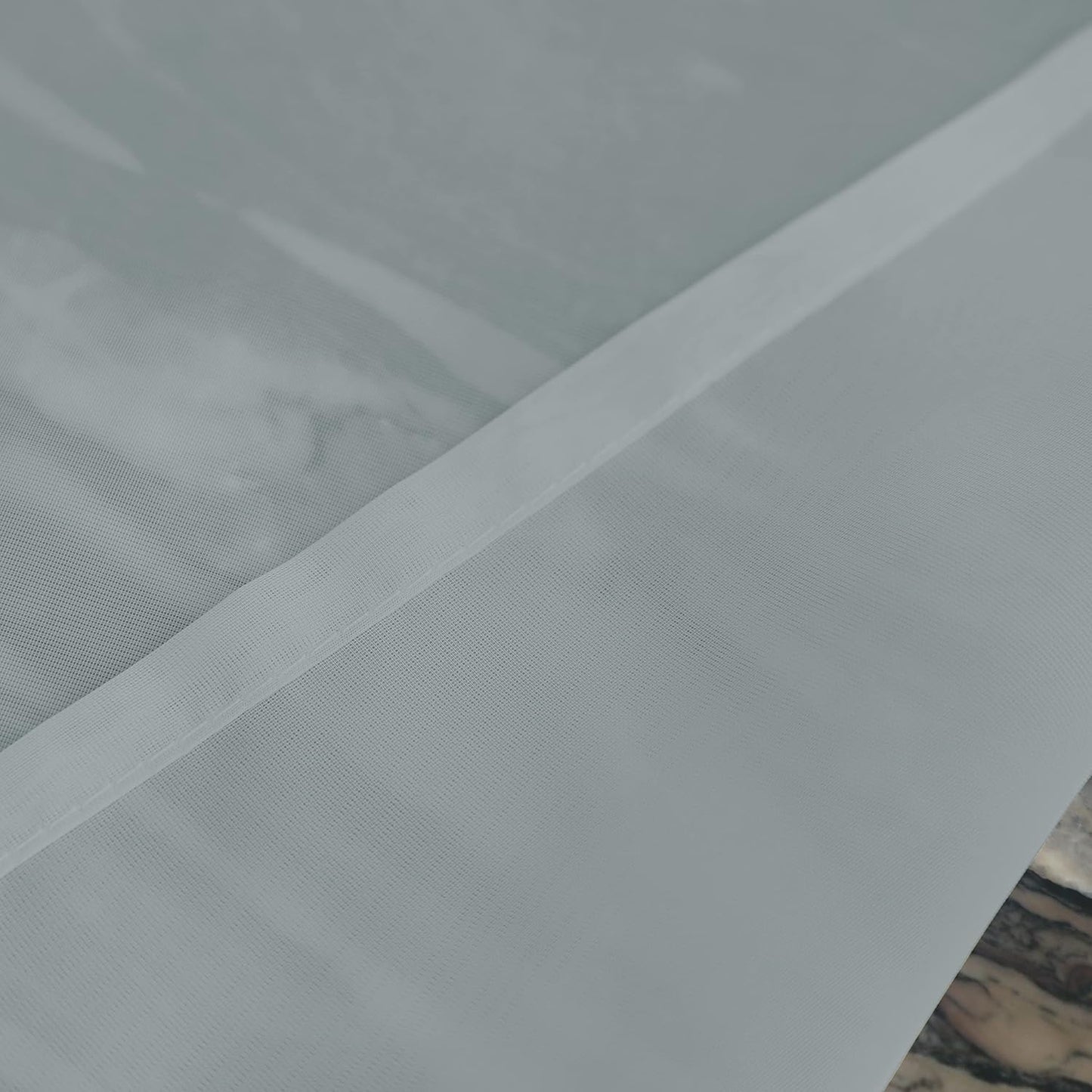 Window Light Gray Sheer Curtains 63 Inches Long 2 Panels Sheer Curtain Basic Rod Pocket Panel for Bedroom Children Living Room Yard Kitchen (Light Gray, 52" W x 63" L | 2 pcs)