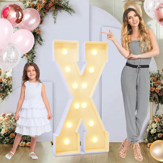4ft Marquee for Letters X, Large Light up Letters, Multifunctional Large Marquee for Letters 4 Feet Tall for Party Decorations, Letter Balloons, Wedding Decor, Proposal Decorations (Letters X)