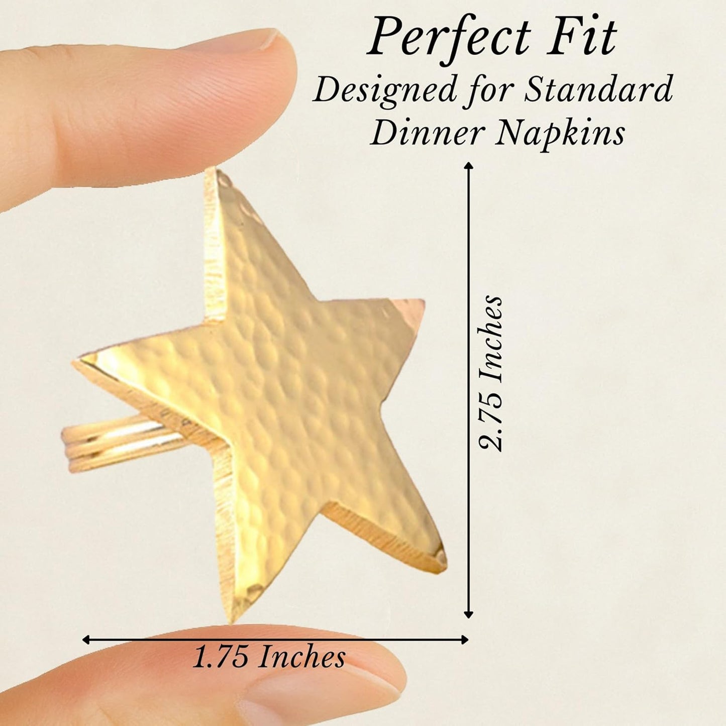 Napkin Rings Set of 12, Star Napkin Holders, Rustic Napkin Rings, Premium Metal Napkin Ring Bulk for Party Decoration, Dinning Table, Everyday, Family Gatherings (Gold) - ALPHA Living HOME