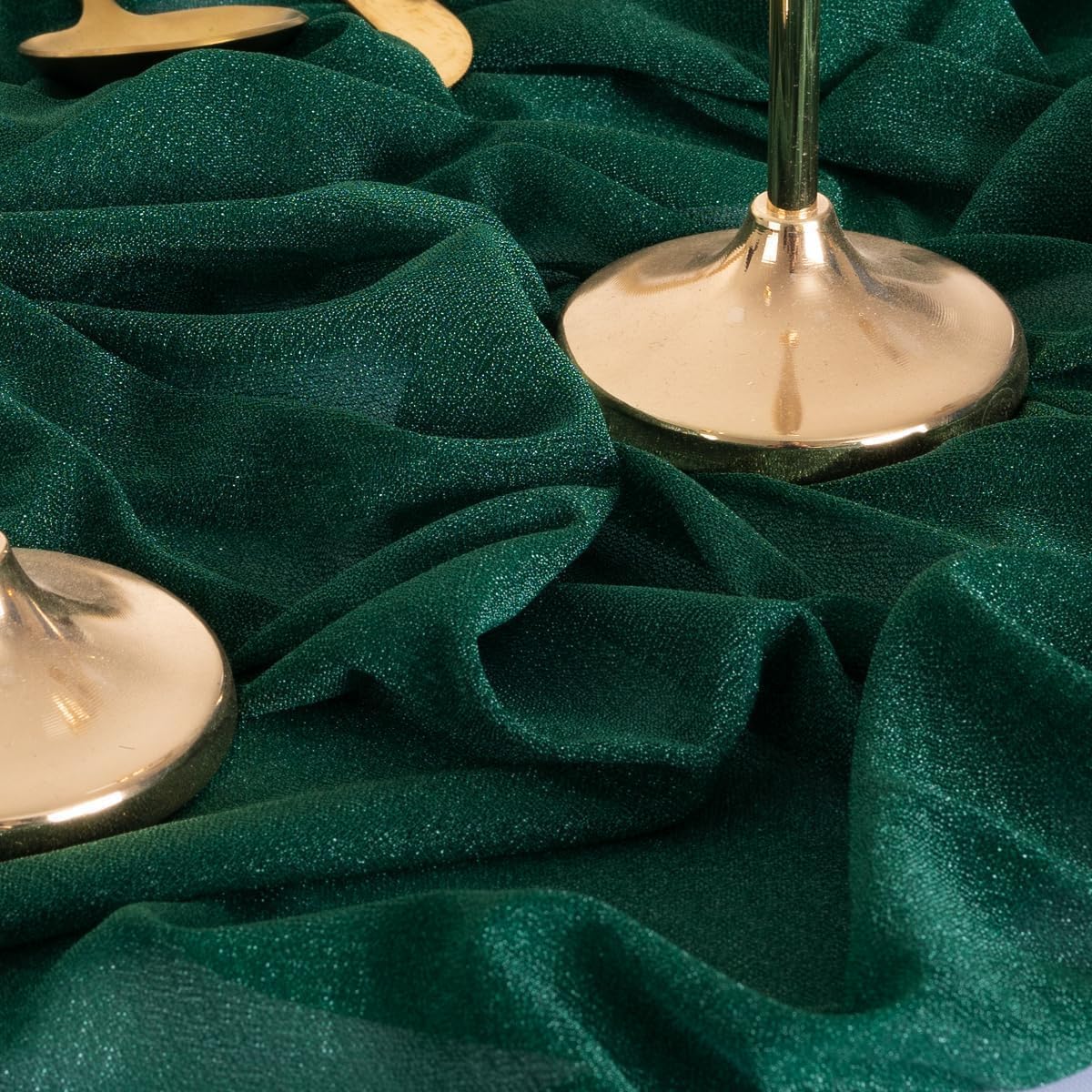 MLMW Christmas Wedding Arch Draping Fabric 1 Panel 29" x 20Ft Emerald Green Sheer Wedding Arch Backdrop Drapes Outdoor Curtain for Ceremony Party Background Ceiling Decor