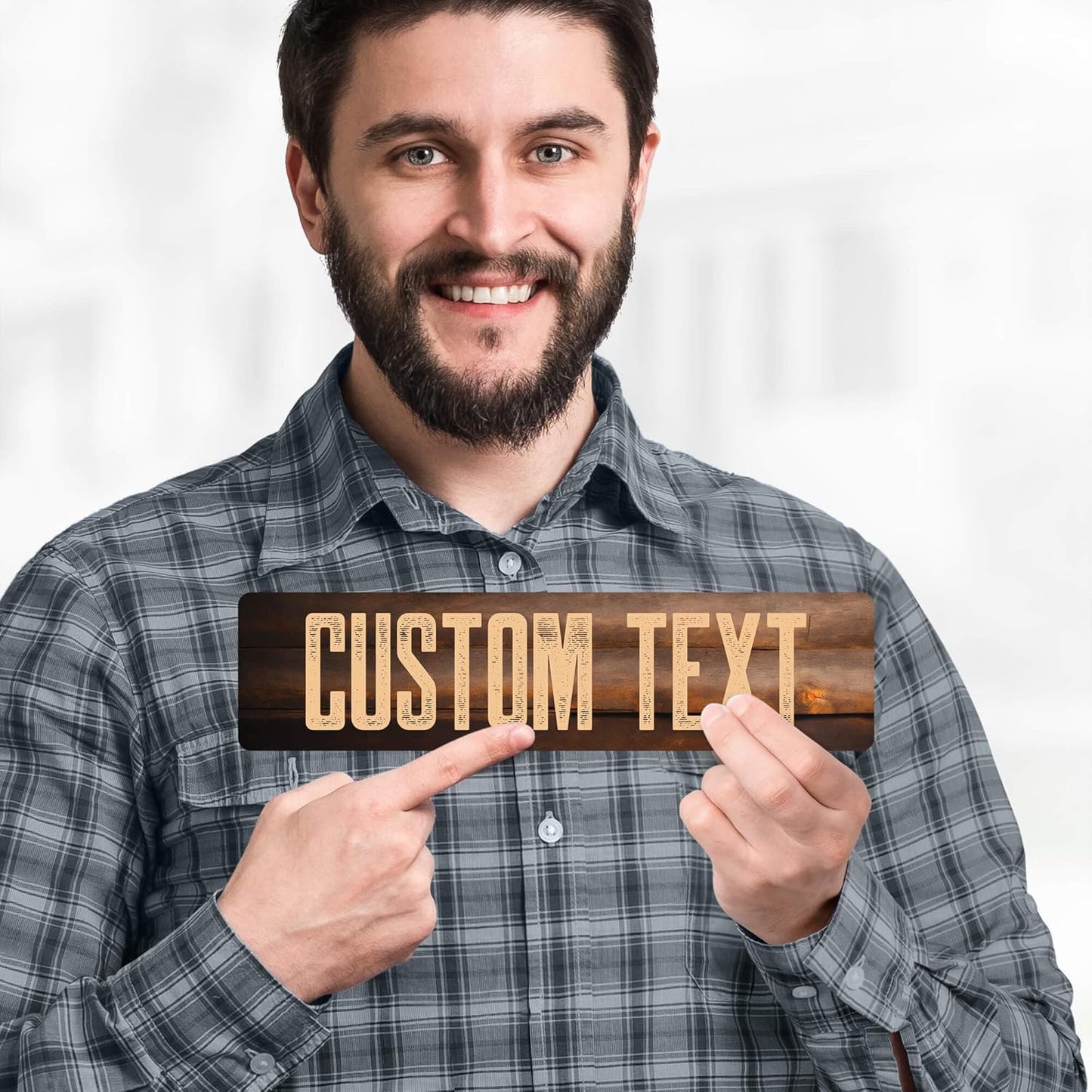 Custom Sign, Custom Street Sign, 11 Font Colors, 13 Font Styles, 4 Hole Options, 22 Sizes, 3x12 Inches, Rust Free DiBound, Fade Resistant, Made in USA by My Sign Center (Vintage Wood)