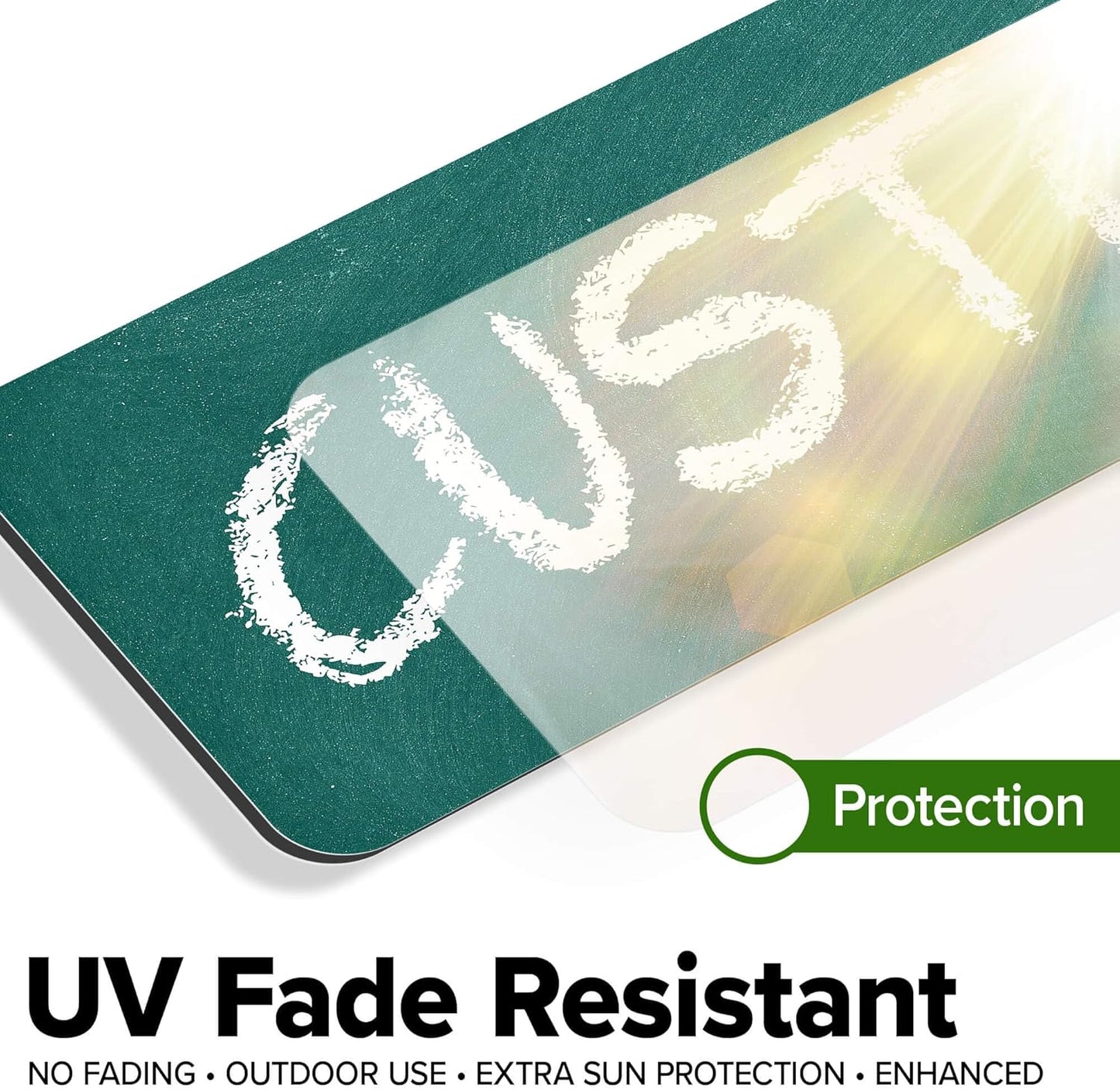 Custom Sign, Custom Street Sign, 11 Font Colors, 13 Font Styles, 4 Hole Options, 22 Sizes, 4x18 Inches, Rust Free DiBound, Fade Resistant, Made in USA by My Sign Center (Chalkboard Green)