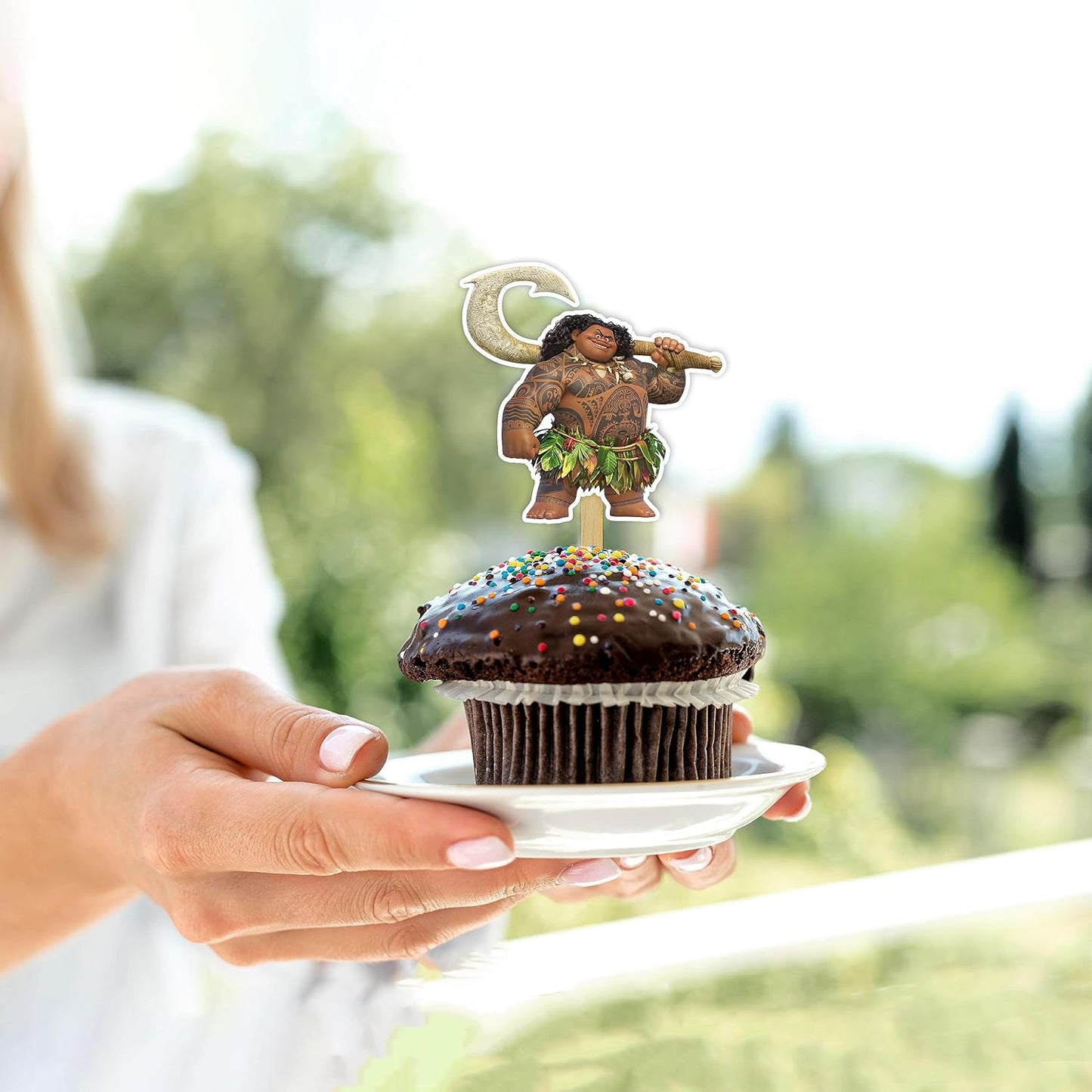 Mna Cupcake Toppers –Tropical Island Cupcake Toppers – Birthday Cake Decorations | Ocean Adventure Party Supplies for Mna Themed Celebrations & Festivities