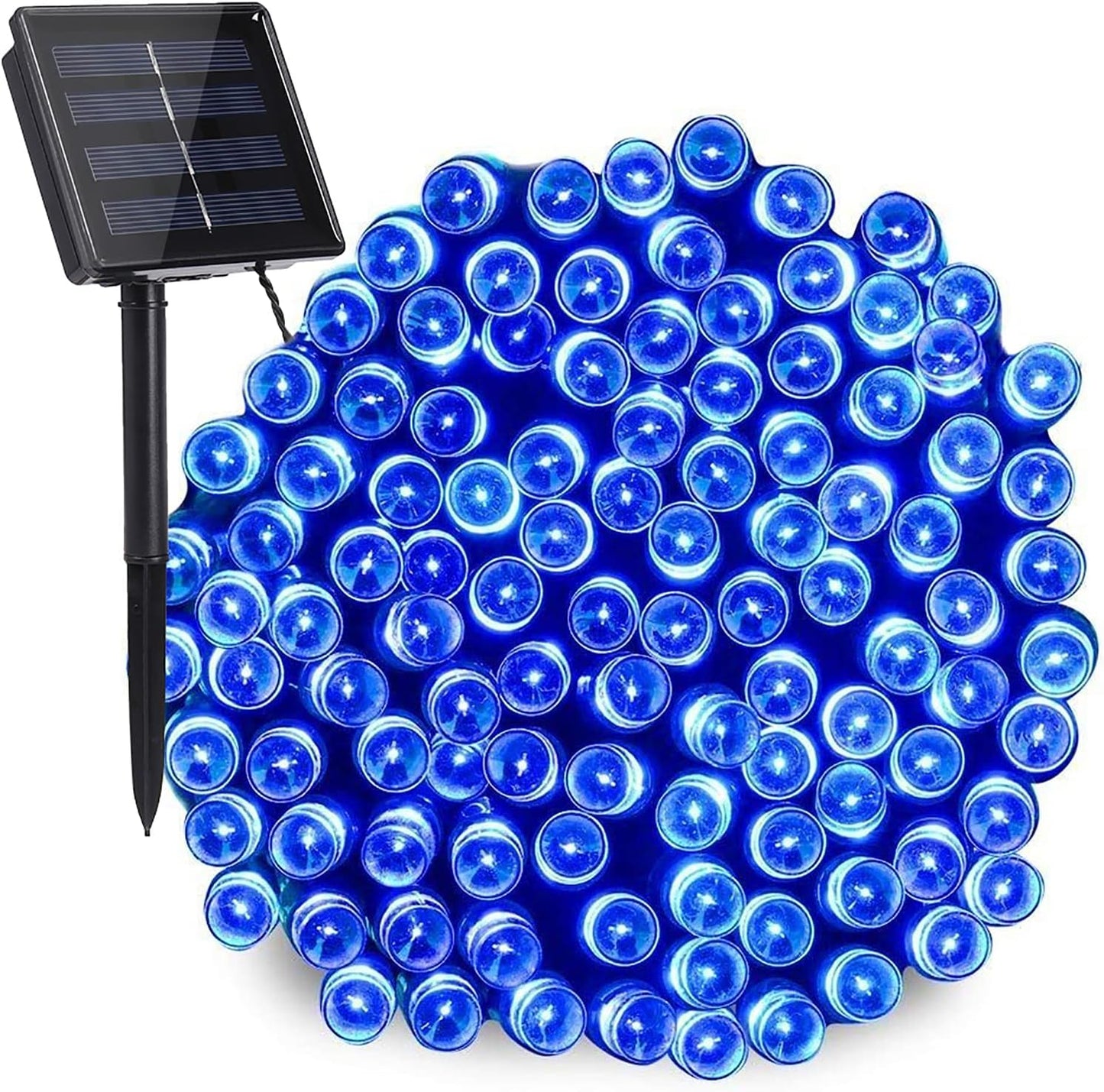 Toodour Solar Christmas Lights, 72ft 200 LED 8 Modes Outdoor Christmas String Lights, Waterproof Solar String Light for Xmas Tree, Fence, Holiday, Party, Balcony, Outdoo Xmas Decorations - Blue