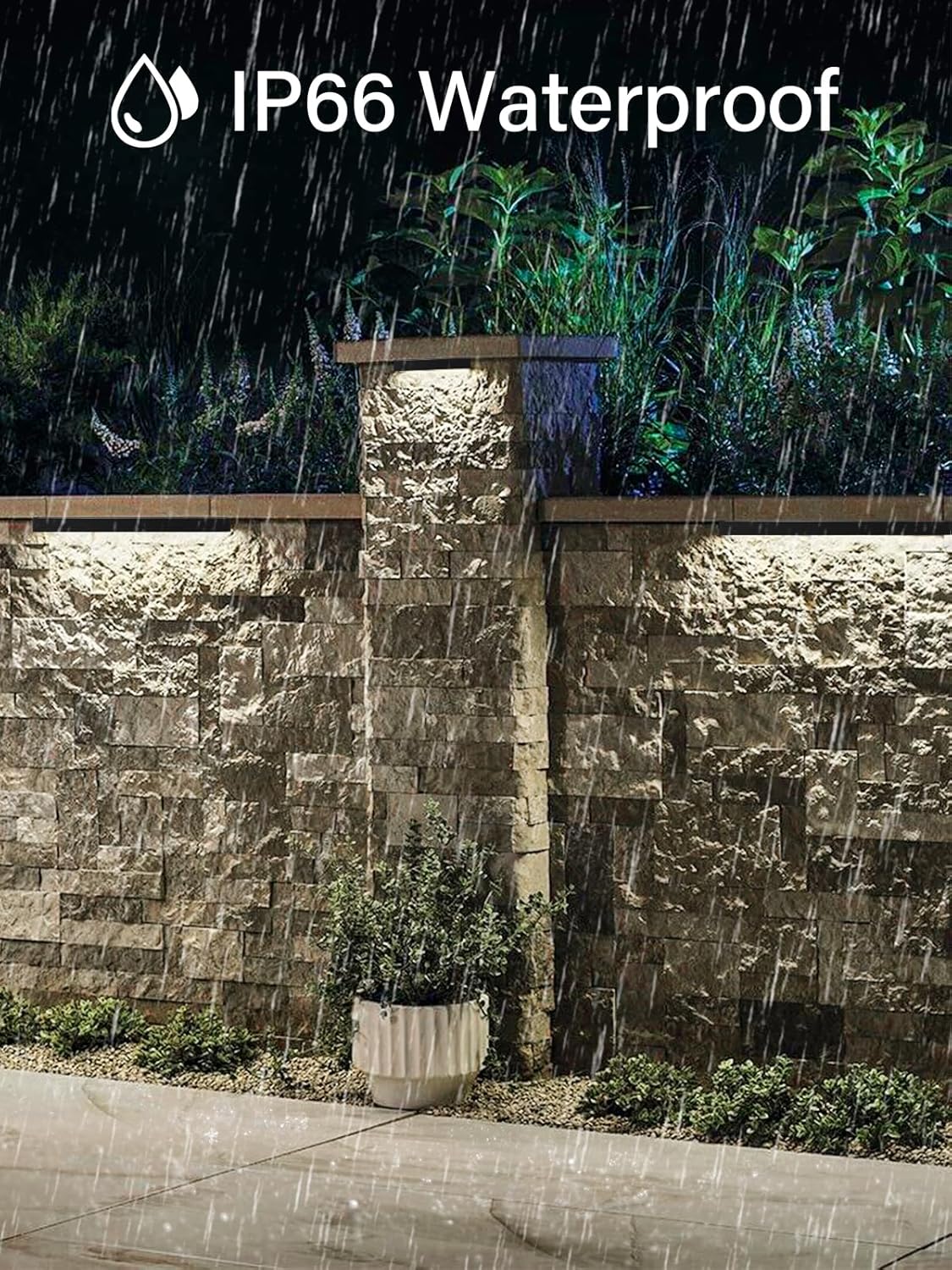 5W Retaining Wall Lights 7 inch LED Hardscape Lighting Low Voltage Landscape Paver Lights 12V 24V Step Lights Outdoor IP66 Waterproof 3000K Soft White Stair Deck Lighting (8 Pack+ Connectors