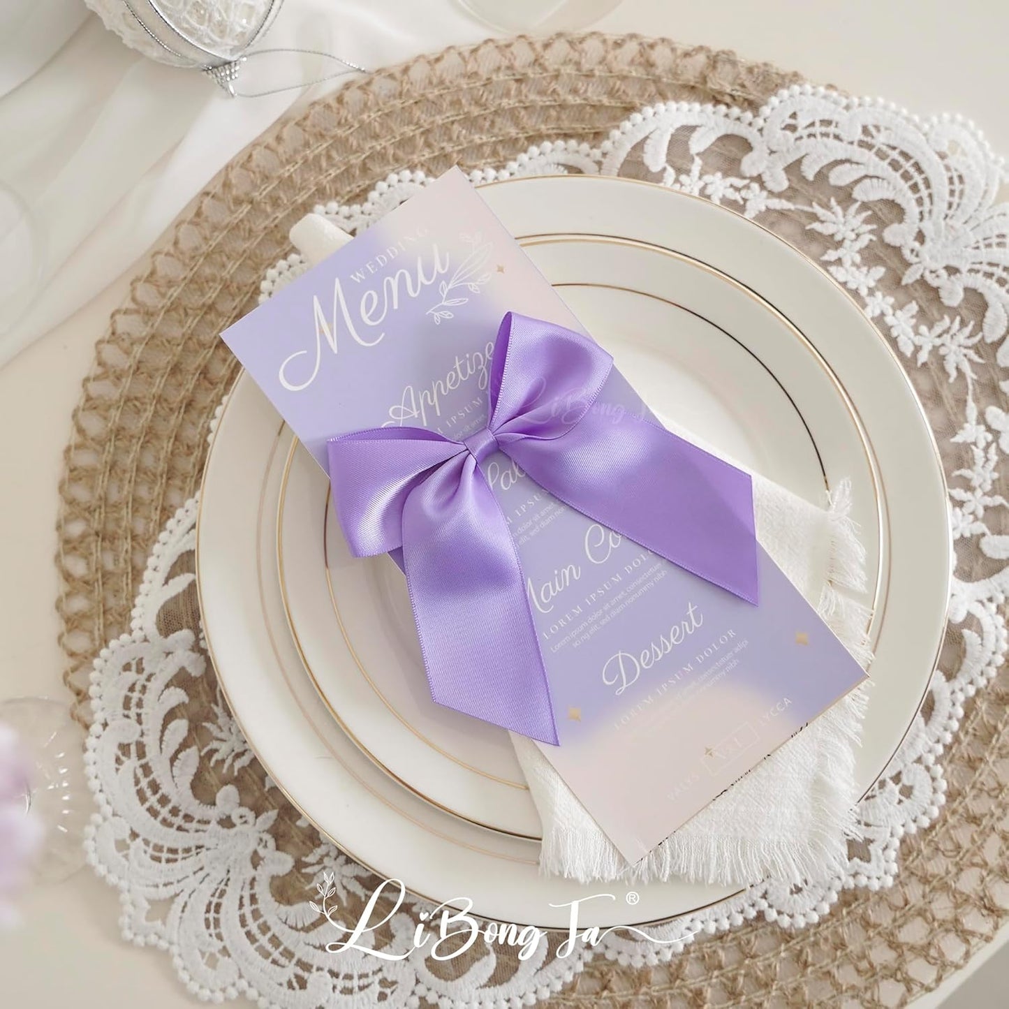 4.5" Satin Ribbon Light Purple Bows for Gift Wrapping, Twist Tie Bows, Cute Bows for Crafts, Party Favors, Premade Bows Pre-Tied Decorative Bows for Flower Bouquets Candy Apple Bows-24 Counts