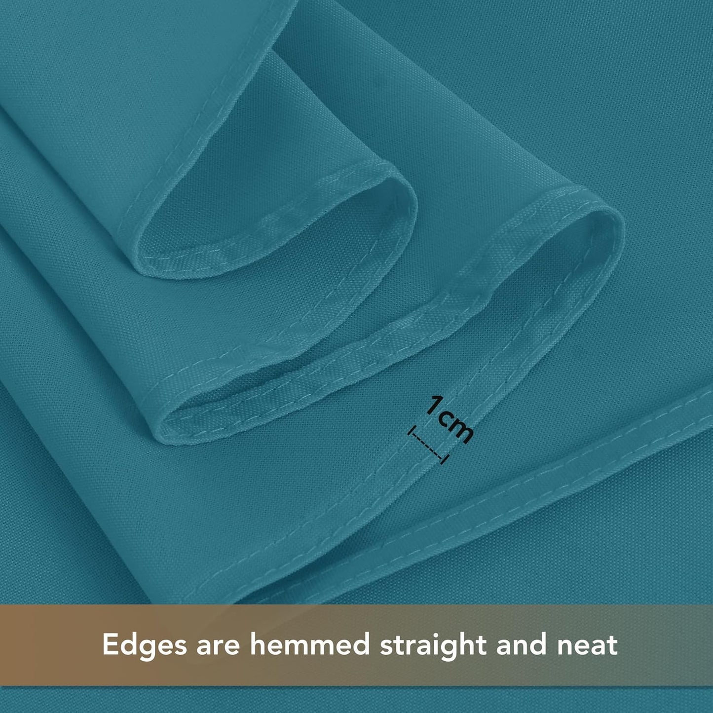 sancua Square Tablecloths 70x70 Inch, 2 Pack - Teal Fabric Table Cloth for Square or Round Tables, Washable Polyester Table Cover for Outdoor Party, Birthday, Decorative Display Tables