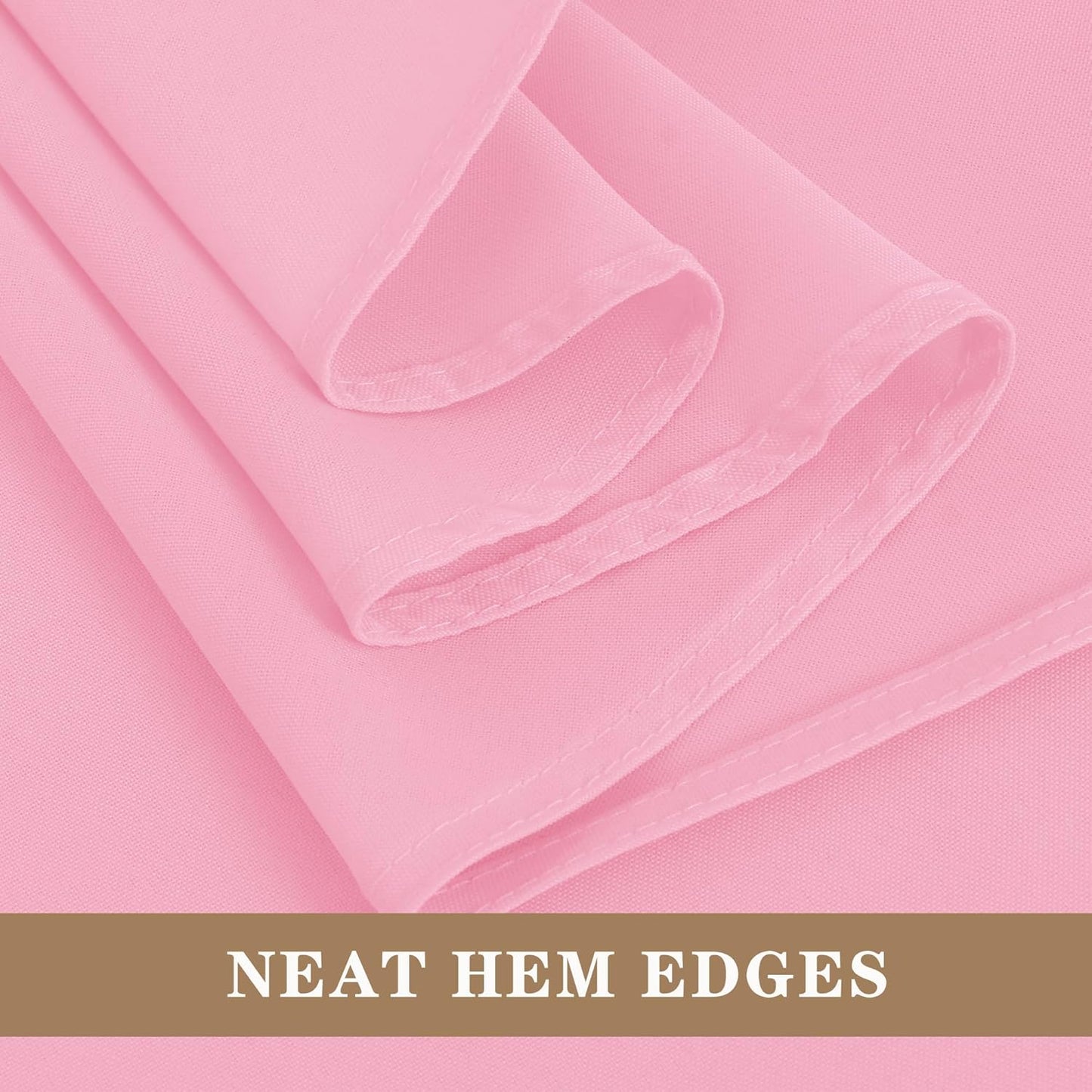 Fitable 6 Pack Pink Round Tablecloths - 120 Inches in Diameter - Stain Resistant and Washable Table Clothes, Polyester Fabric Table Covers for Wedding, Party, Banquet, Formal Events