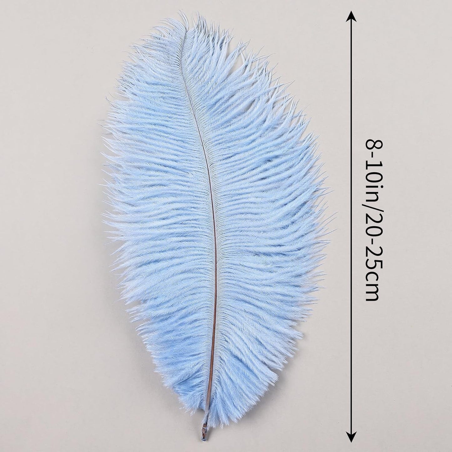 THARAHT Light Purple Ostrich Feathers 24pcs Natural Bulk 8-10Inch 20cm-25cm for Crafts Wedding Party Centerpieces Easter Gatsbi and Home Decoration Feathers