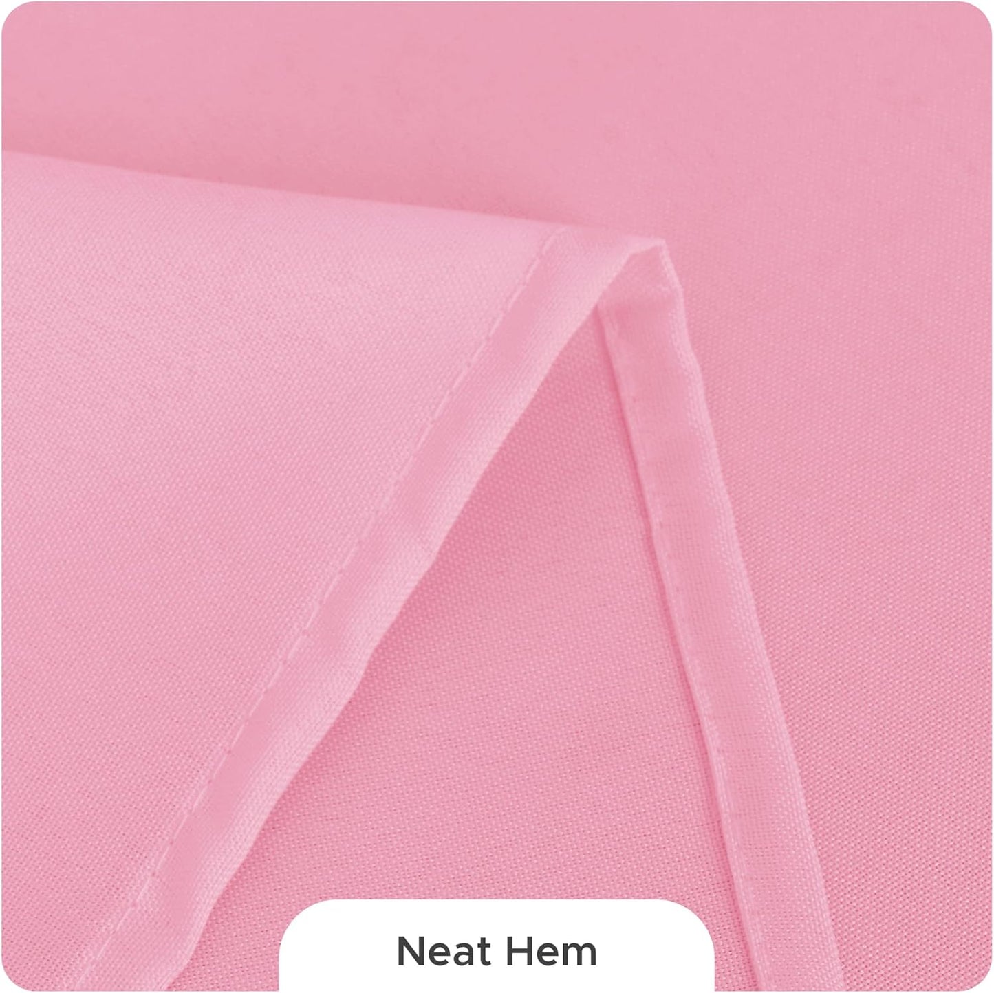 Fitable 8 Pack Rectangle Tablecloths: Stain Resistant Wrinkle Free Fabric Table Clothes, Washable Reusable Polyester Table Covers for Wedding Party Birthday Banquet Reception(Pink, 60x102 Inch)
