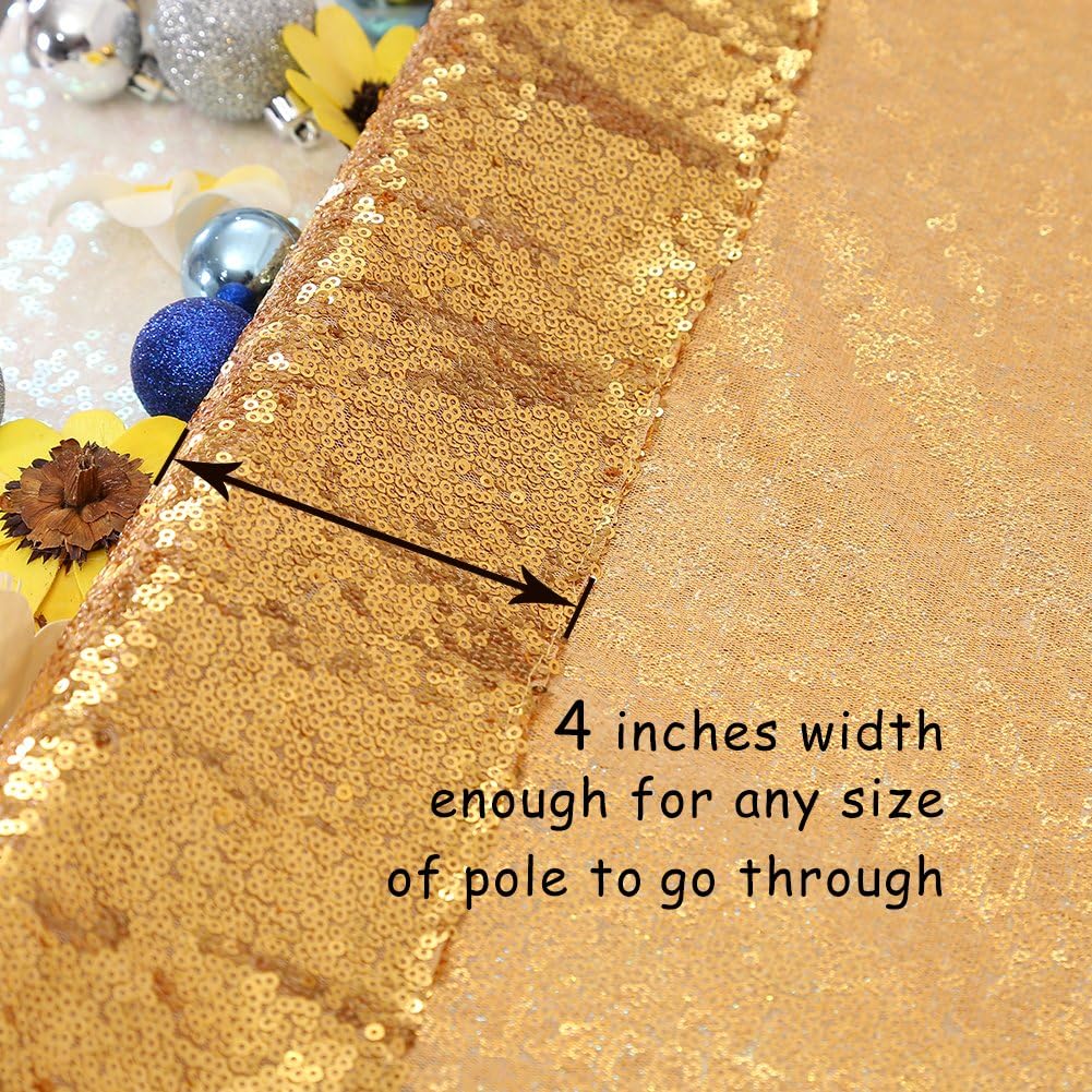 Poise3EHome 6FT x 8FT Sequin Photography Backdrop Curtain for Party Decoration, Champagne