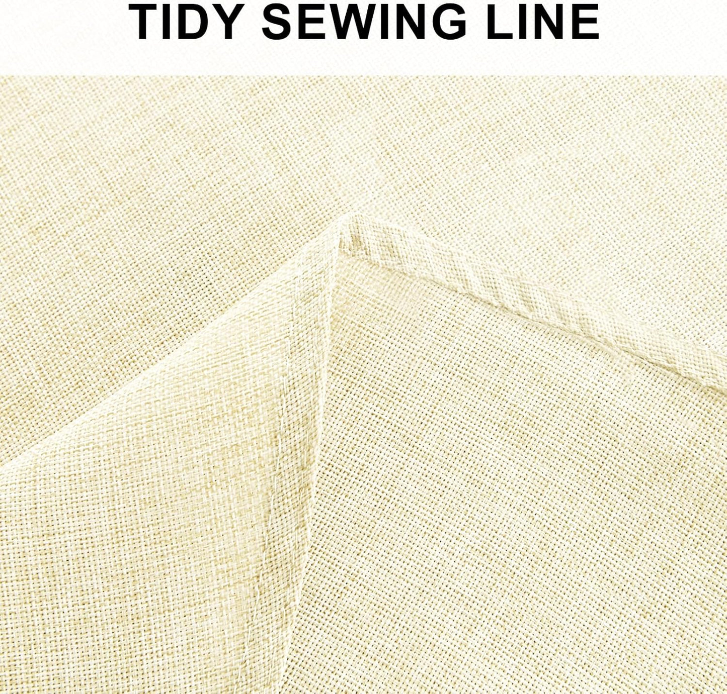 Hiasan Linen Tablecloth 40 Inch Round - Wrinkle and Stain Resistant Washable Polyester Fabric Table Cloth for Dining Room Kitchen Party, Champagne